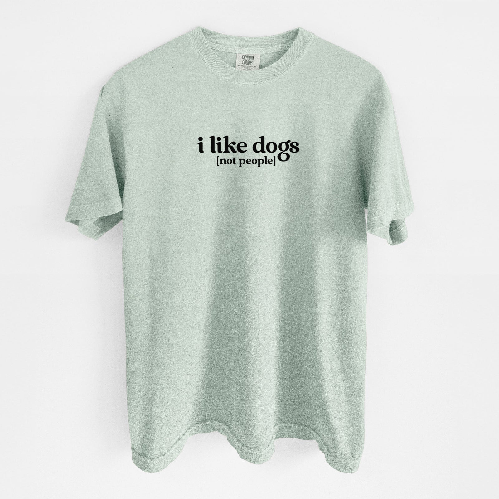 I like dogs - not people - Unisex Comfort Colors Garment-Dyed Heavyweight T-shirt in Bay