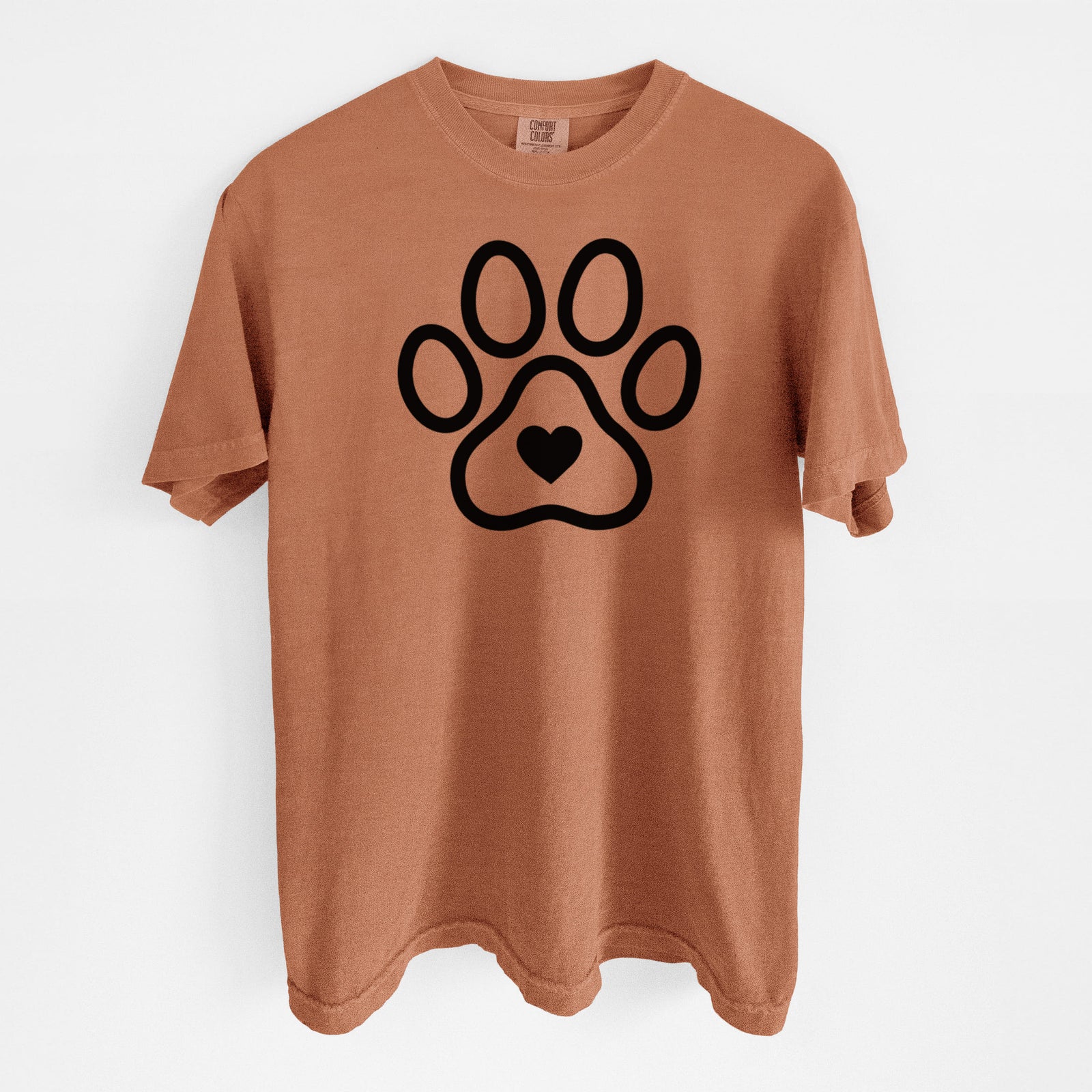 Paw with Heart - Unisex Comfort Colors Garment-Dyed Heavyweight T-shirt in Yam
