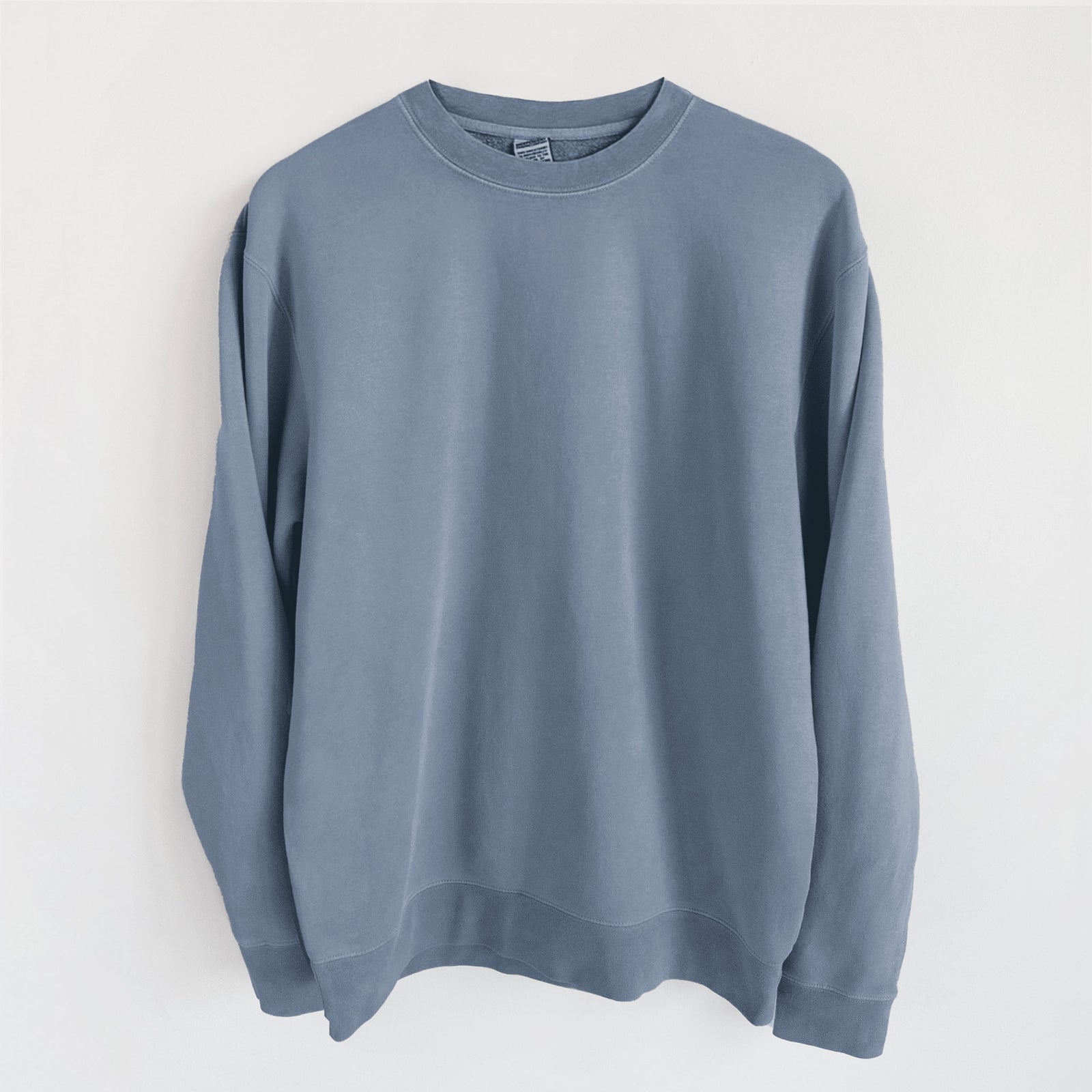 I hope you get to pet a cat today - Unisex Pigment Dyed Crew Sweatshirt in Slate Blue