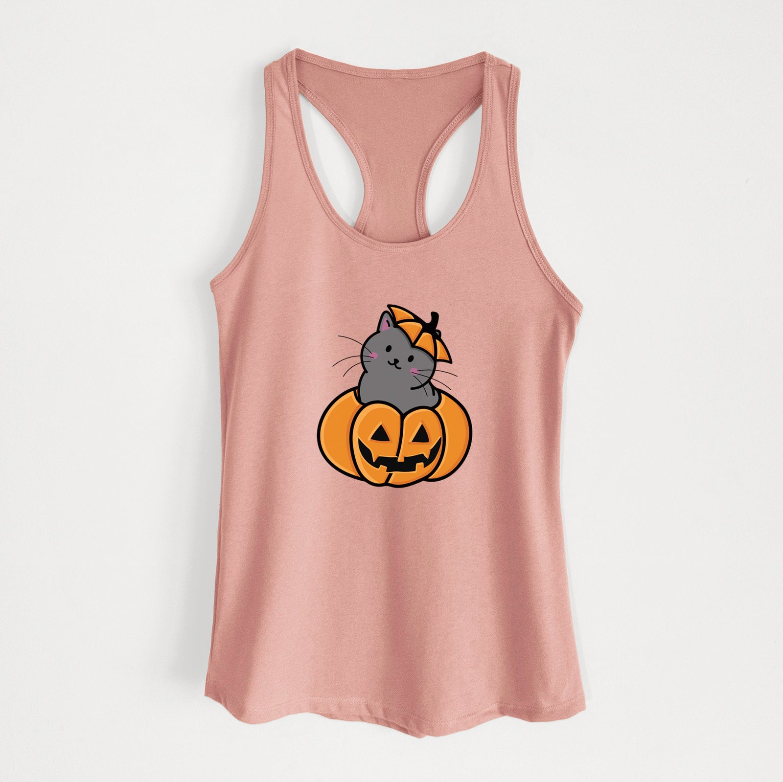 Pumpkin Cat - Black Cat - Women's Racerback Tanktop