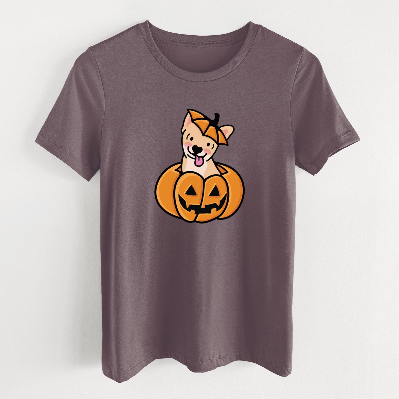 Pumpkin Pup - Chihuahua - Women's Lightweight Relaxed Fit 100% Cotton Crewneck