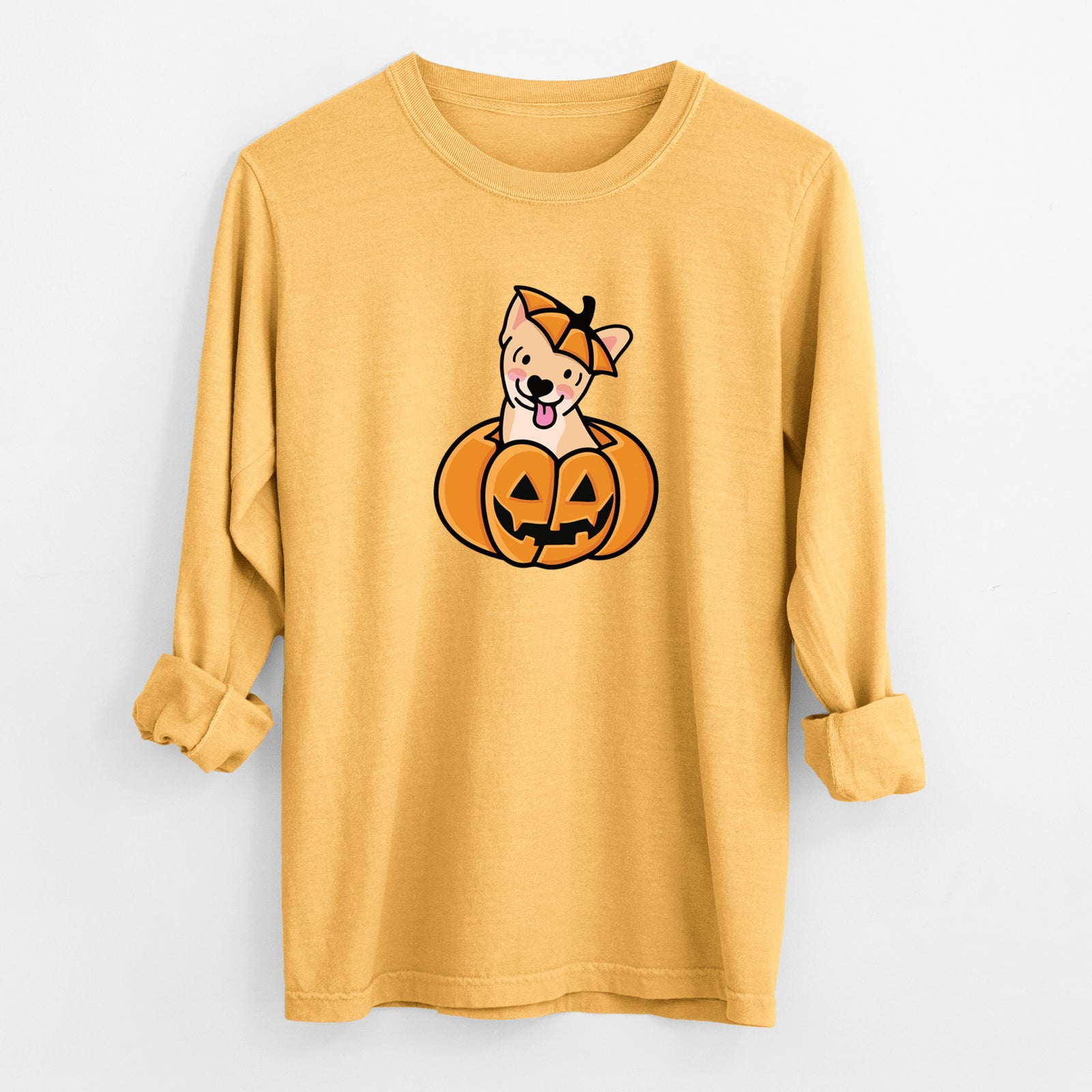 Pumpkin Pup - Chihuahua - Heavyweight 100% Cotton Long Sleeve