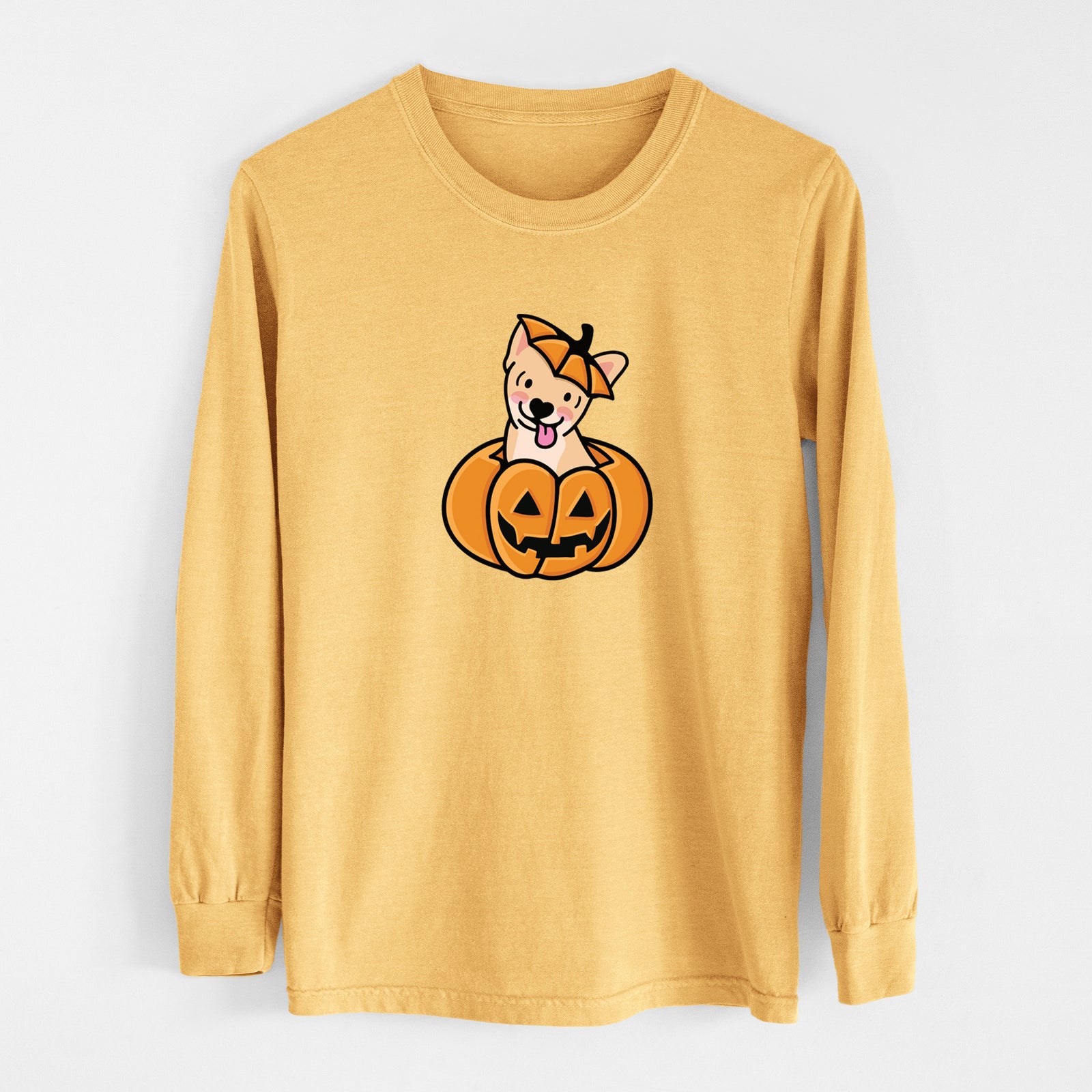 Pumpkin Pup - Chihuahua - Heavyweight 100% Cotton Long Sleeve