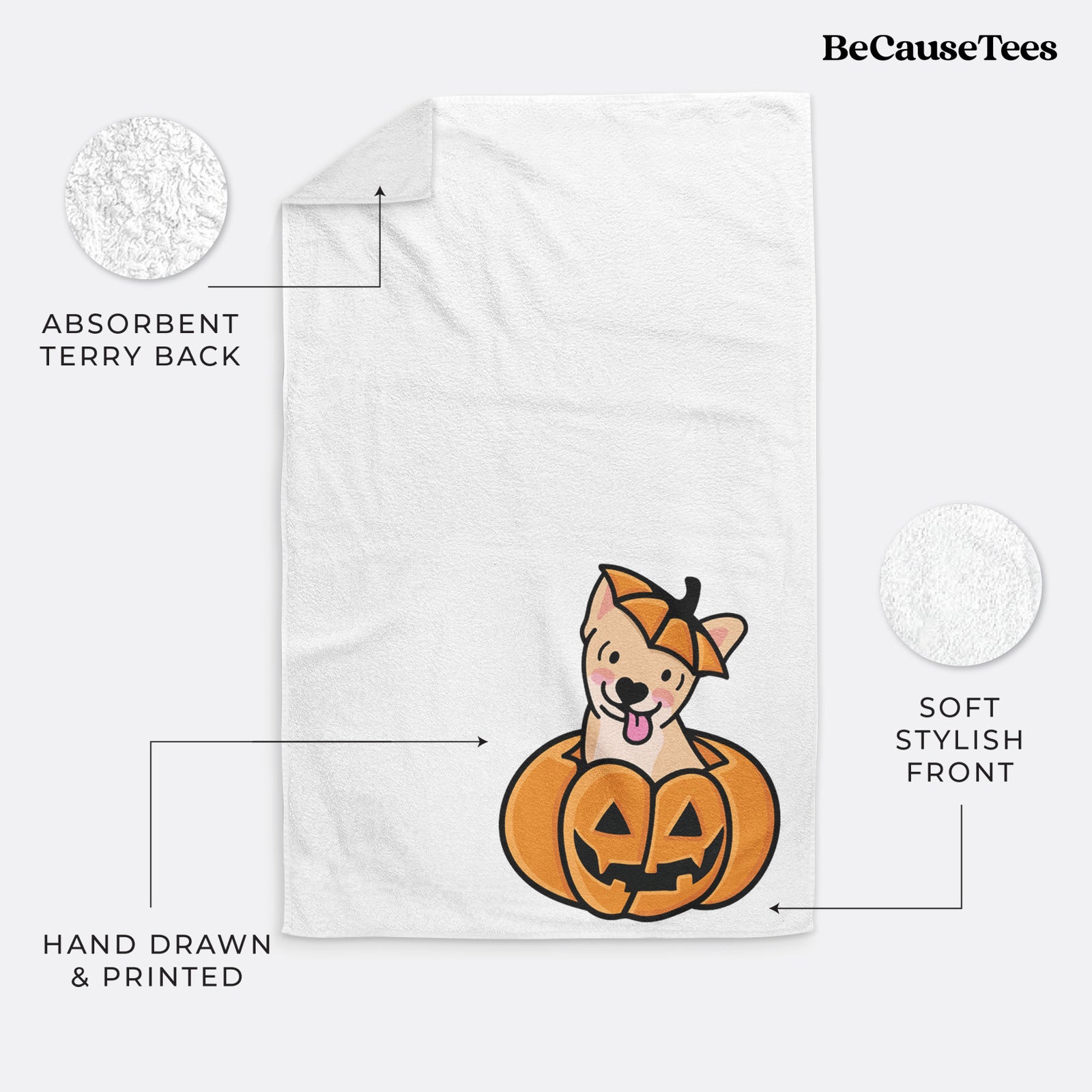 Pumpkin Pup - Chihuahua Hand Towel