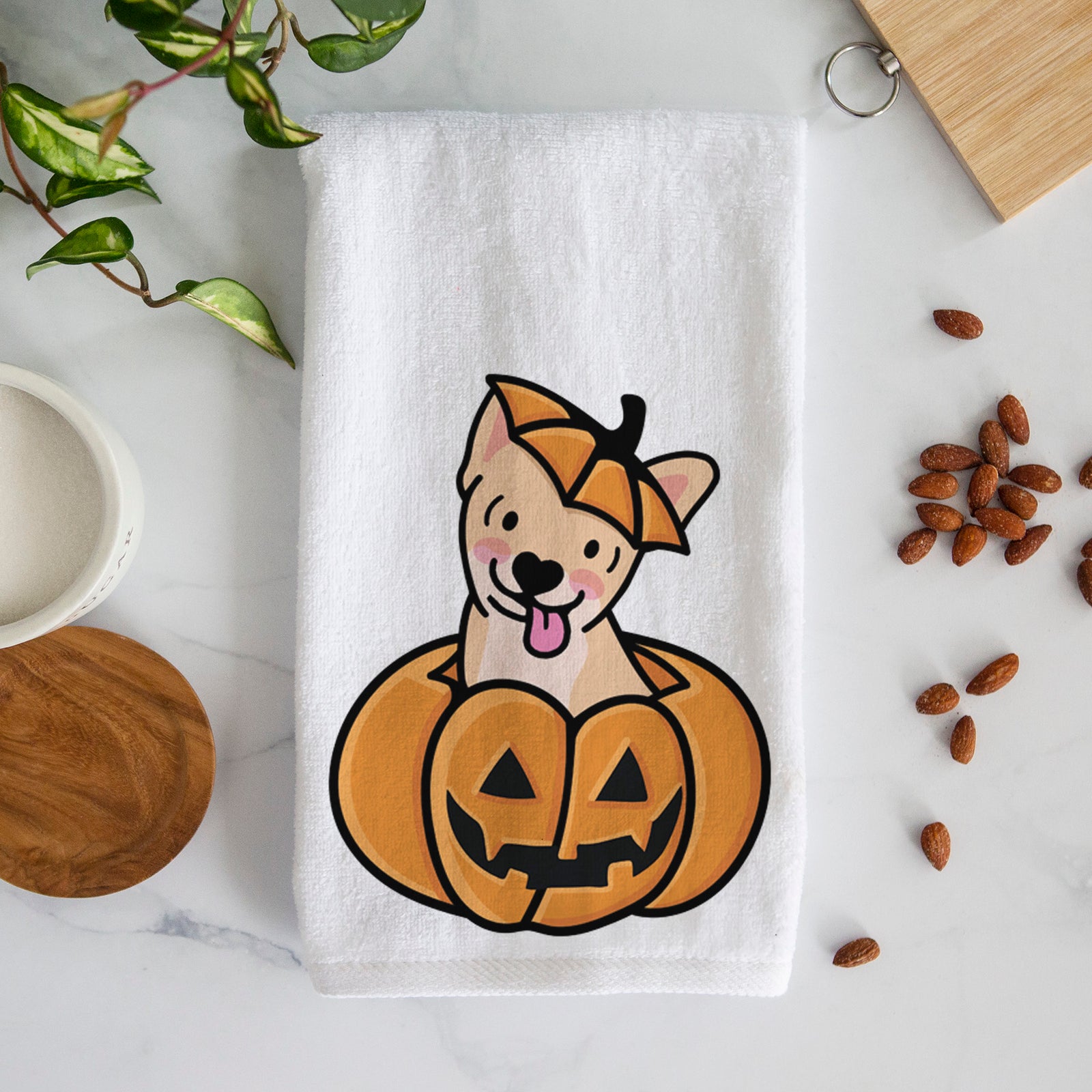 Pumpkin Pup - Chihuahua Hand Towel