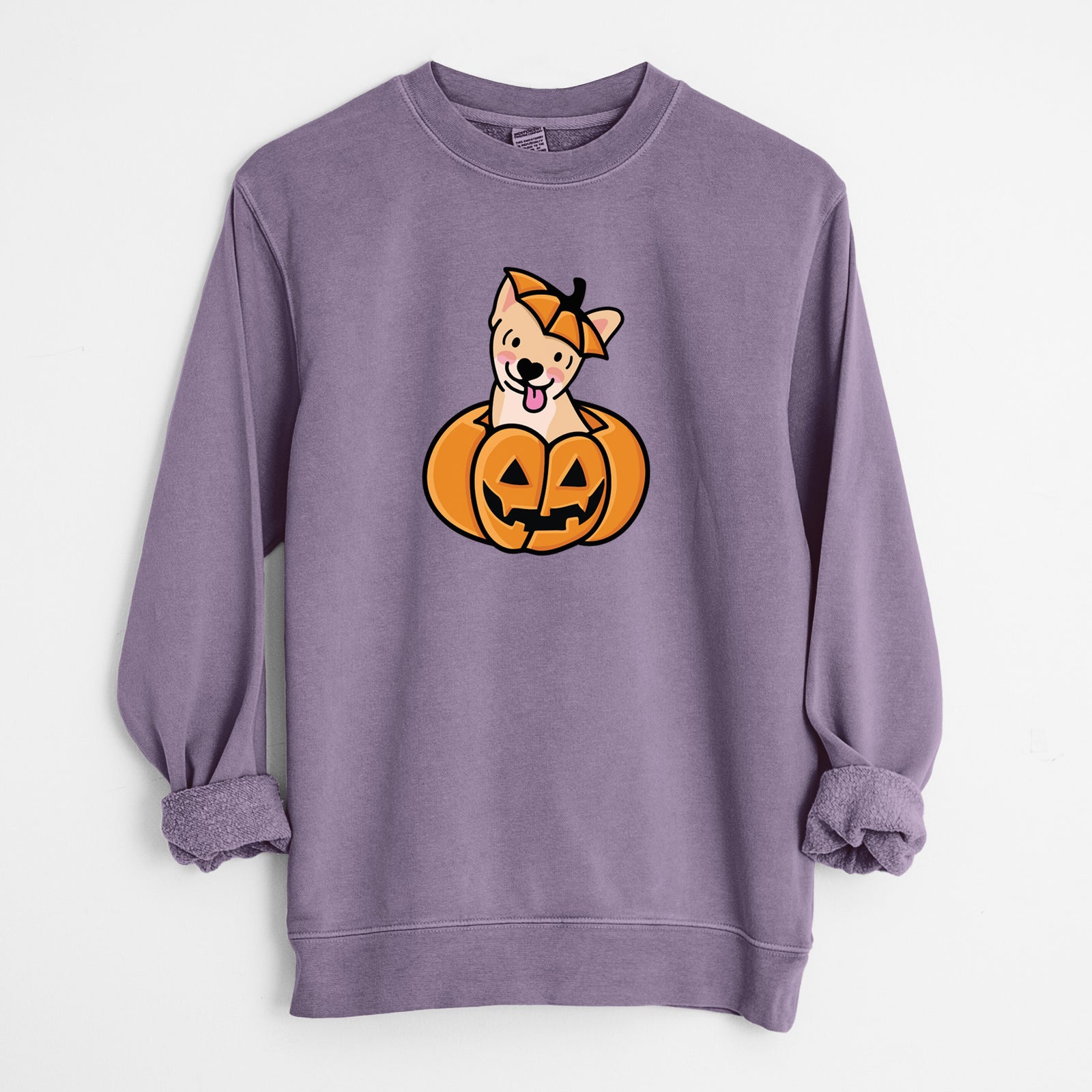 Pumpkin Pup - Chihuahua - Unisex Pigment Dyed Crew Sweatshirt