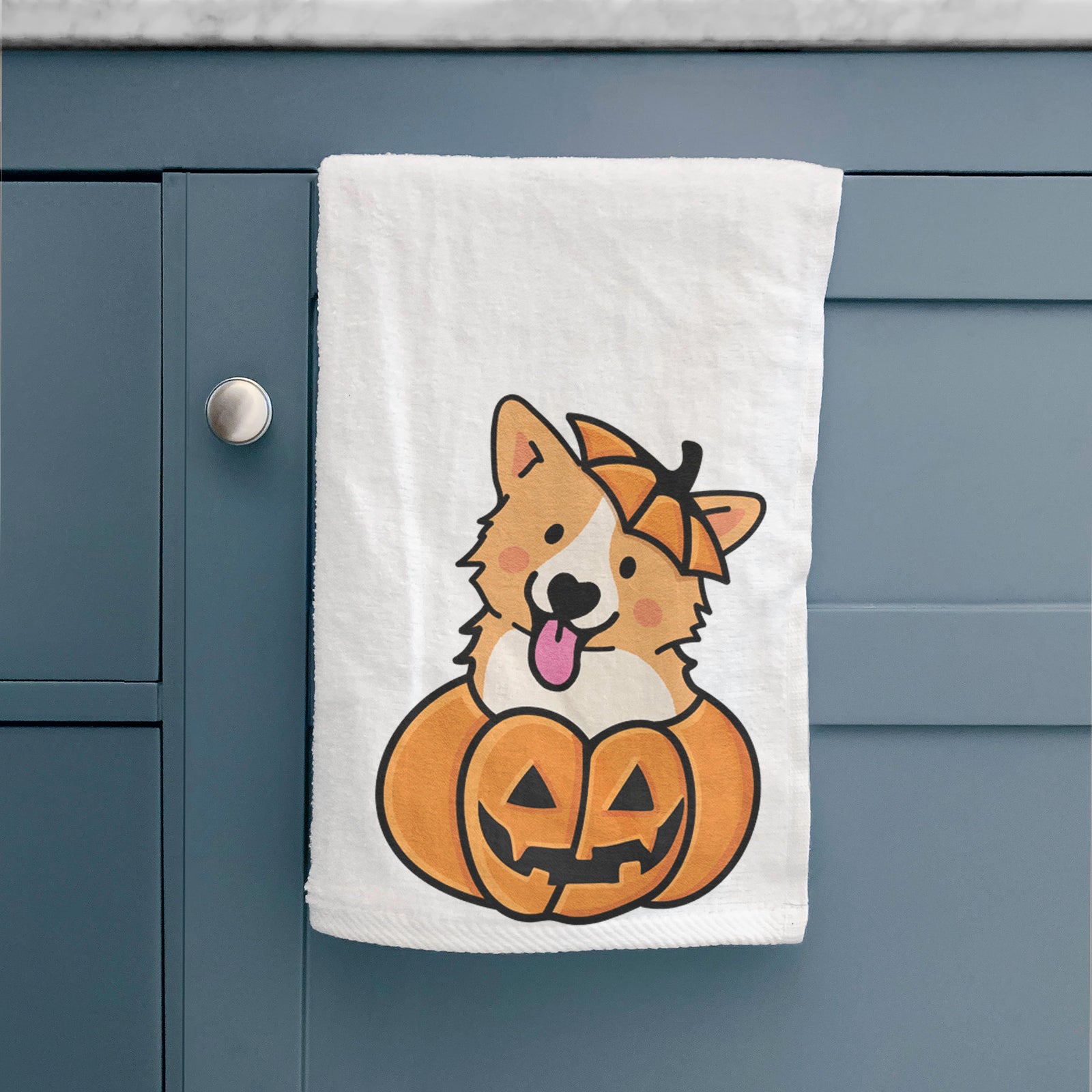 Pumpkin Pup - Corgi Hand Towel