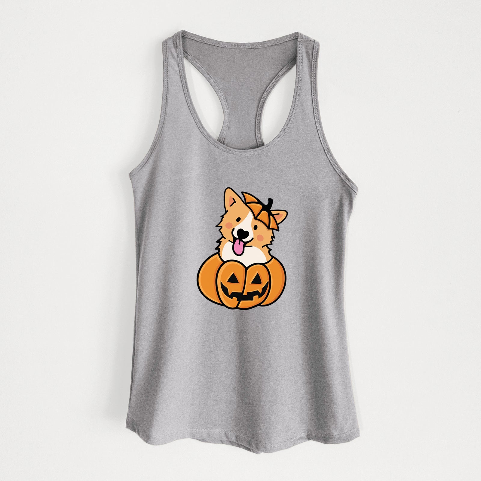 Pumpkin Pup - Corgi - Women's Racerback Tanktop