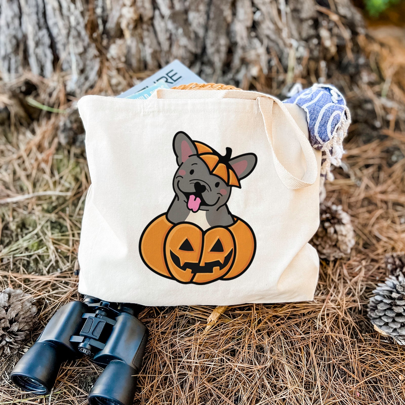 Pumpkin Pup - French Bulldog - Tote Bag