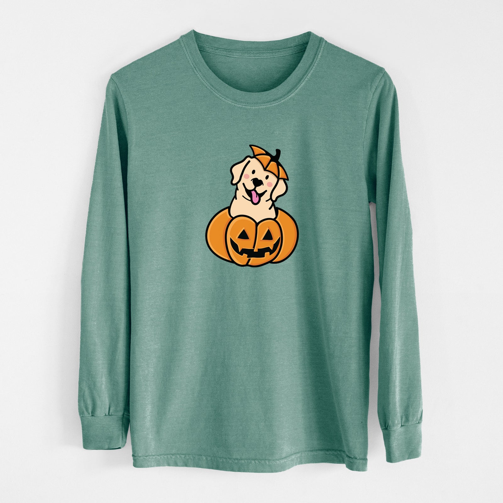 Pumpkin Pup - Labrador Retriever - Heavyweight 100% Cotton Long Sleeve