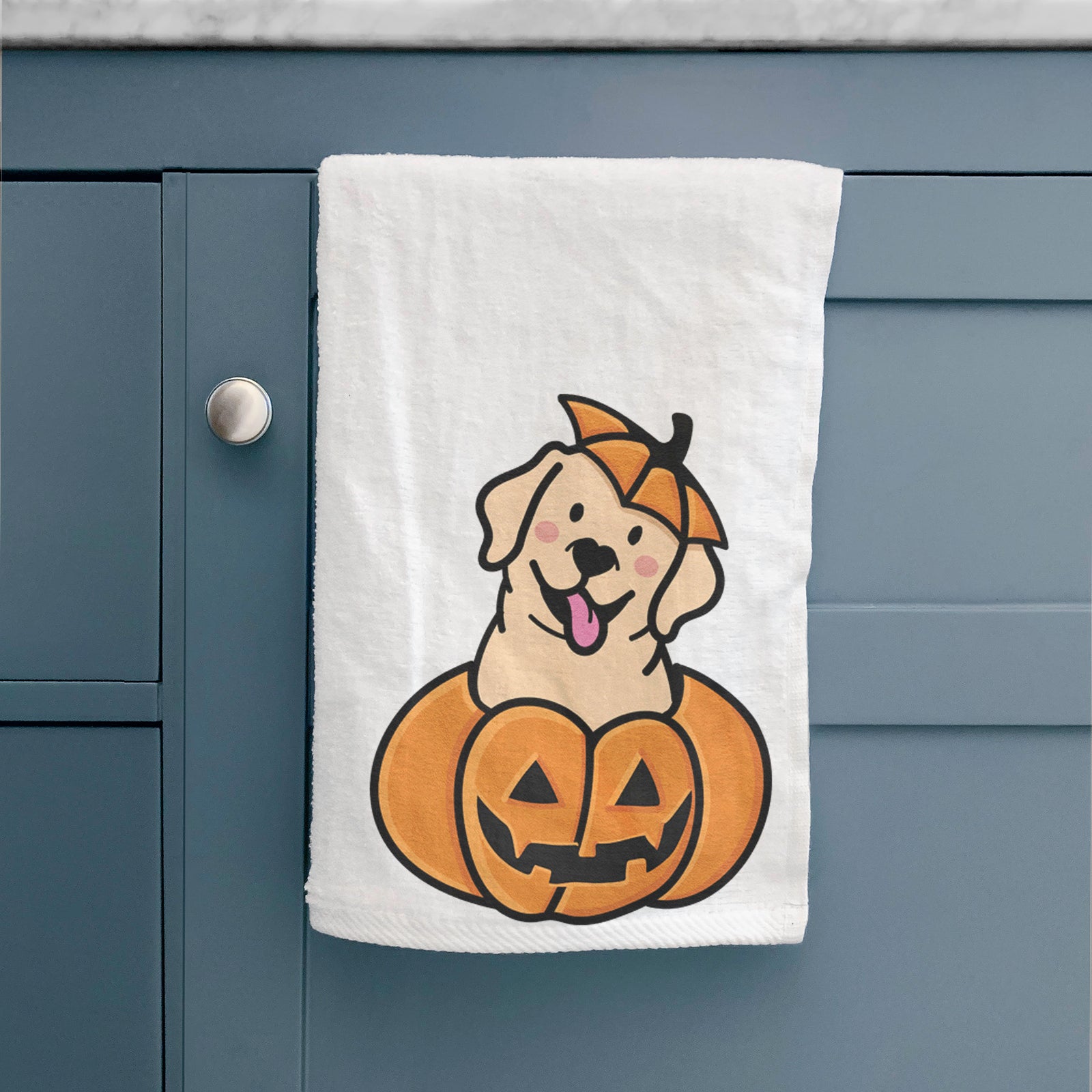 Pumpkin Pup - Labrador Retriever Hand Towel