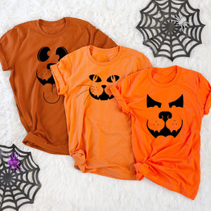 Limited Edition - Dog and Cat Pumpkin Faces - Unisex Crewneck