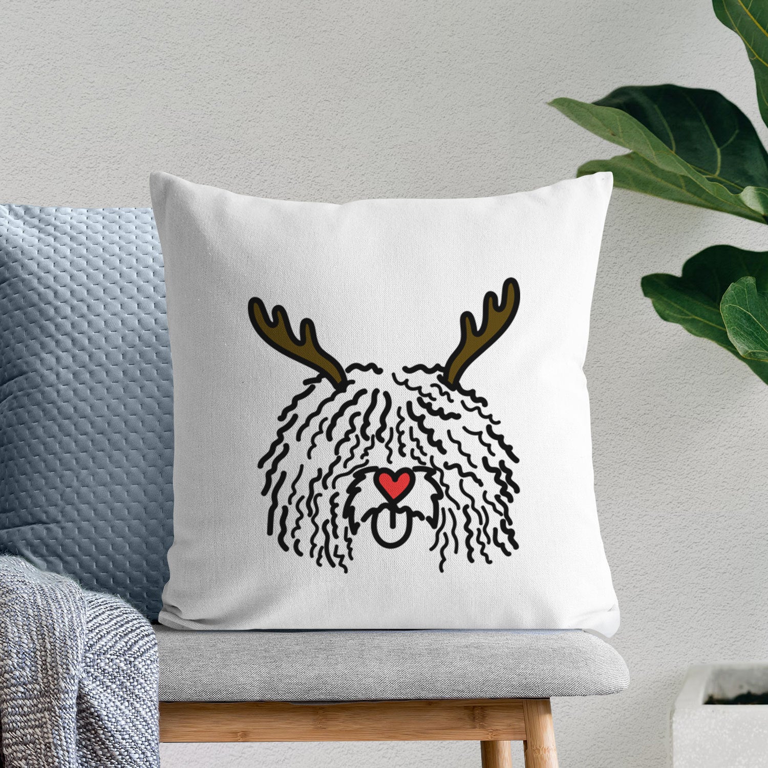 Love Always Spanish Water Dog - Alba - Throw Pillow Cover