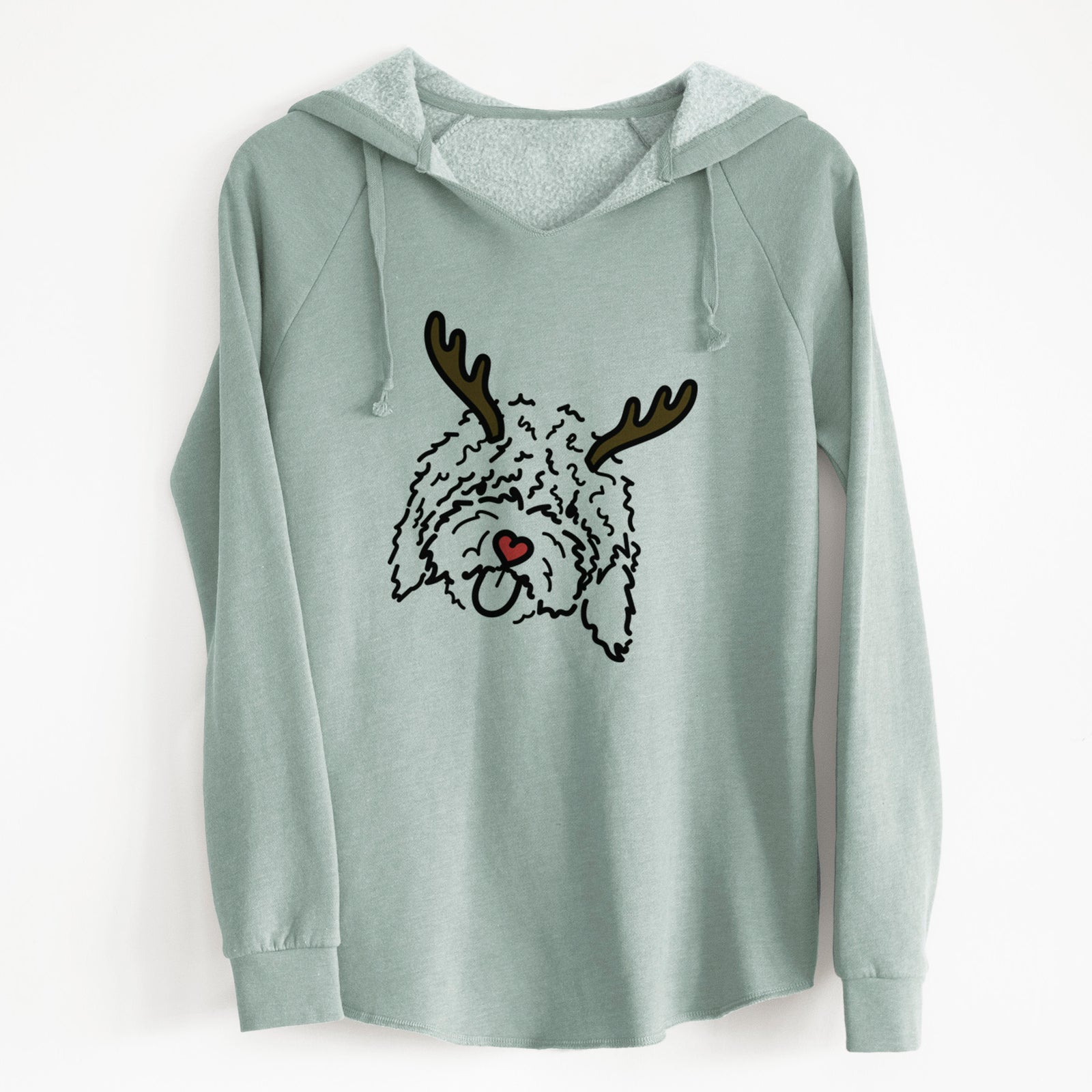 Red Nose Spanish Water Dog - Antonio - Cali Wave Hooded Sweatshirt