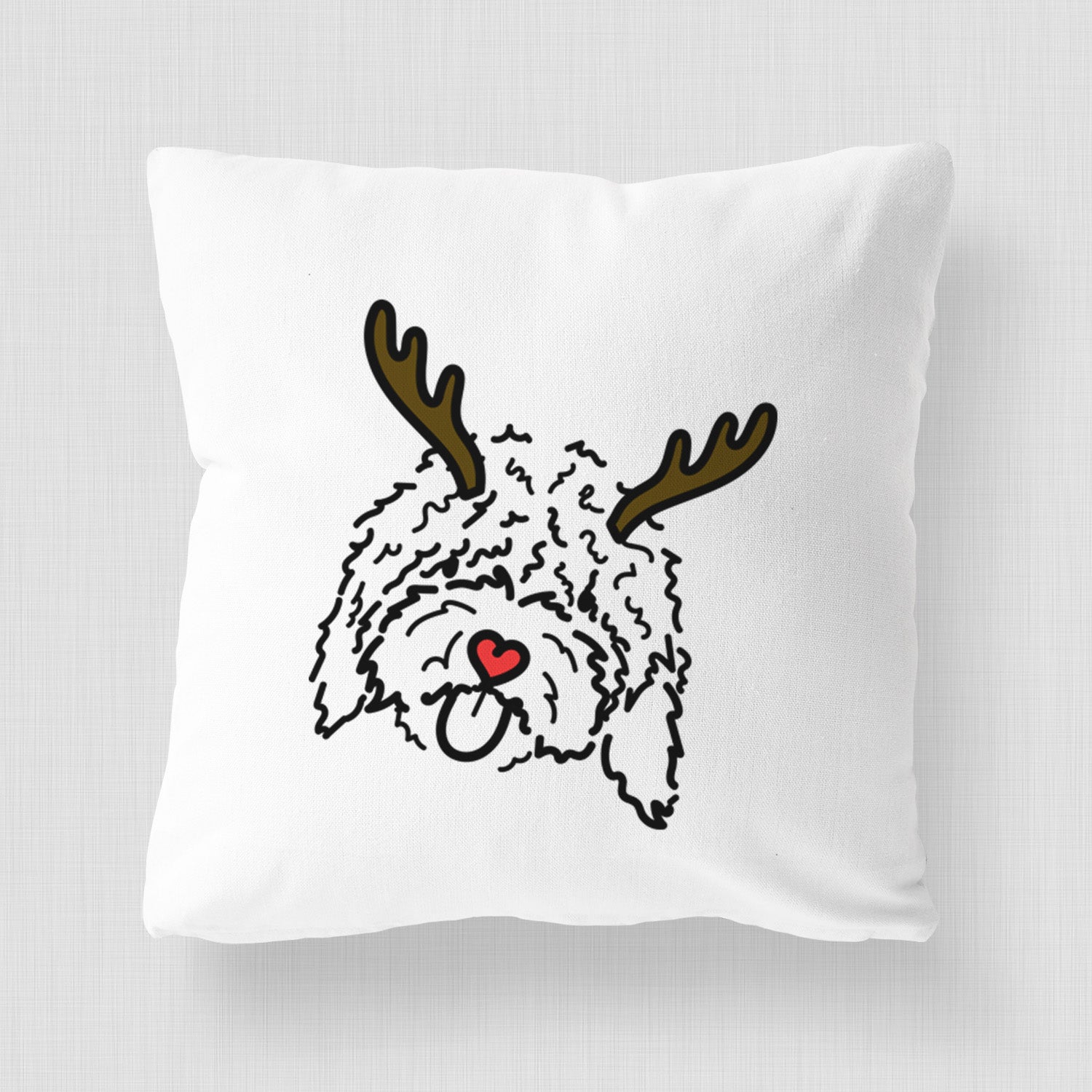 Love Always Spanish Water Dog - Antonio - Throw Pillow Cover