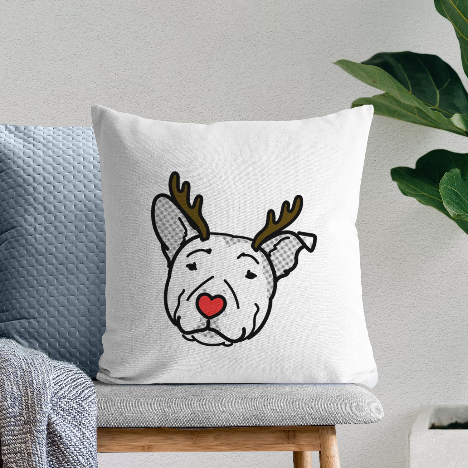 Love Always Pitbull - Archer - Throw Pillow Cover