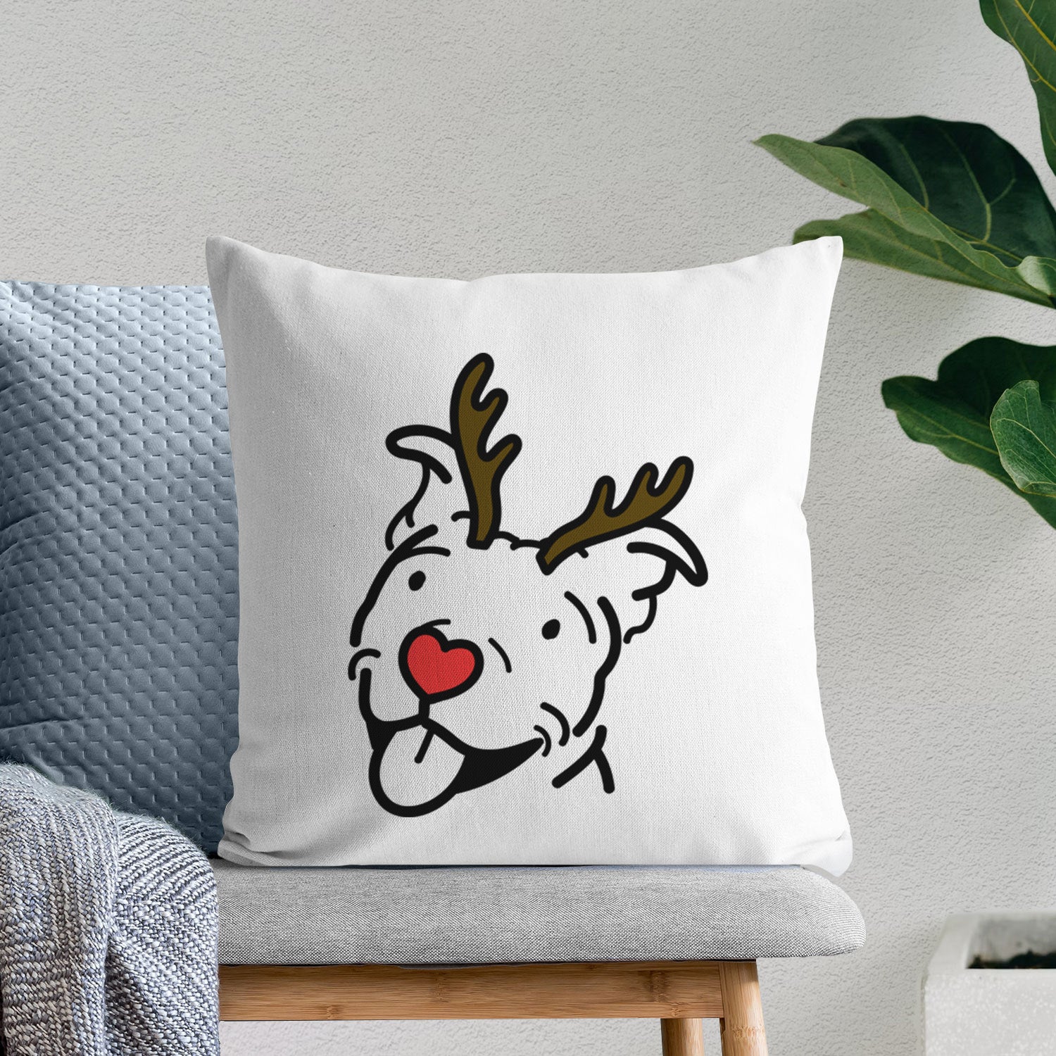 Love Always Pitbull - Arlo - Throw Pillow Cover