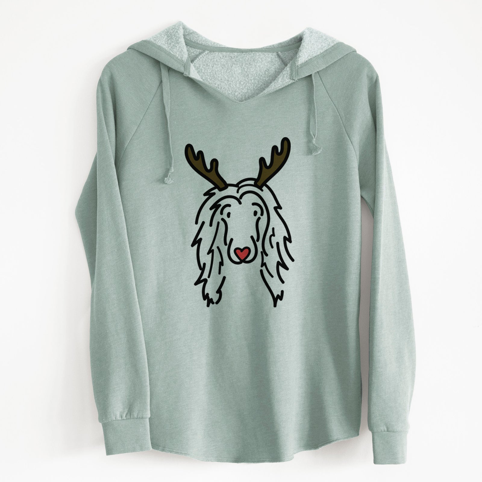 Red Nose Afghan Hound - Asher - Cali Wave Hooded Sweatshirt