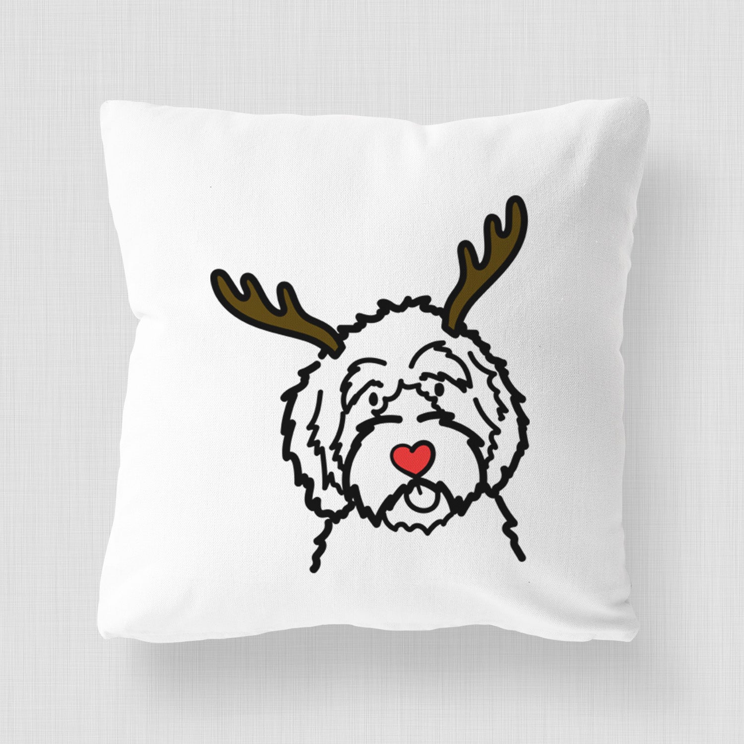 Love Always Aussiedoodle - Throw Pillow Cover