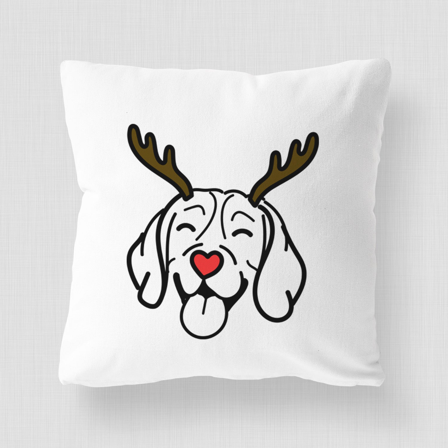 Love Always Beagle - Throw Pillow Cover