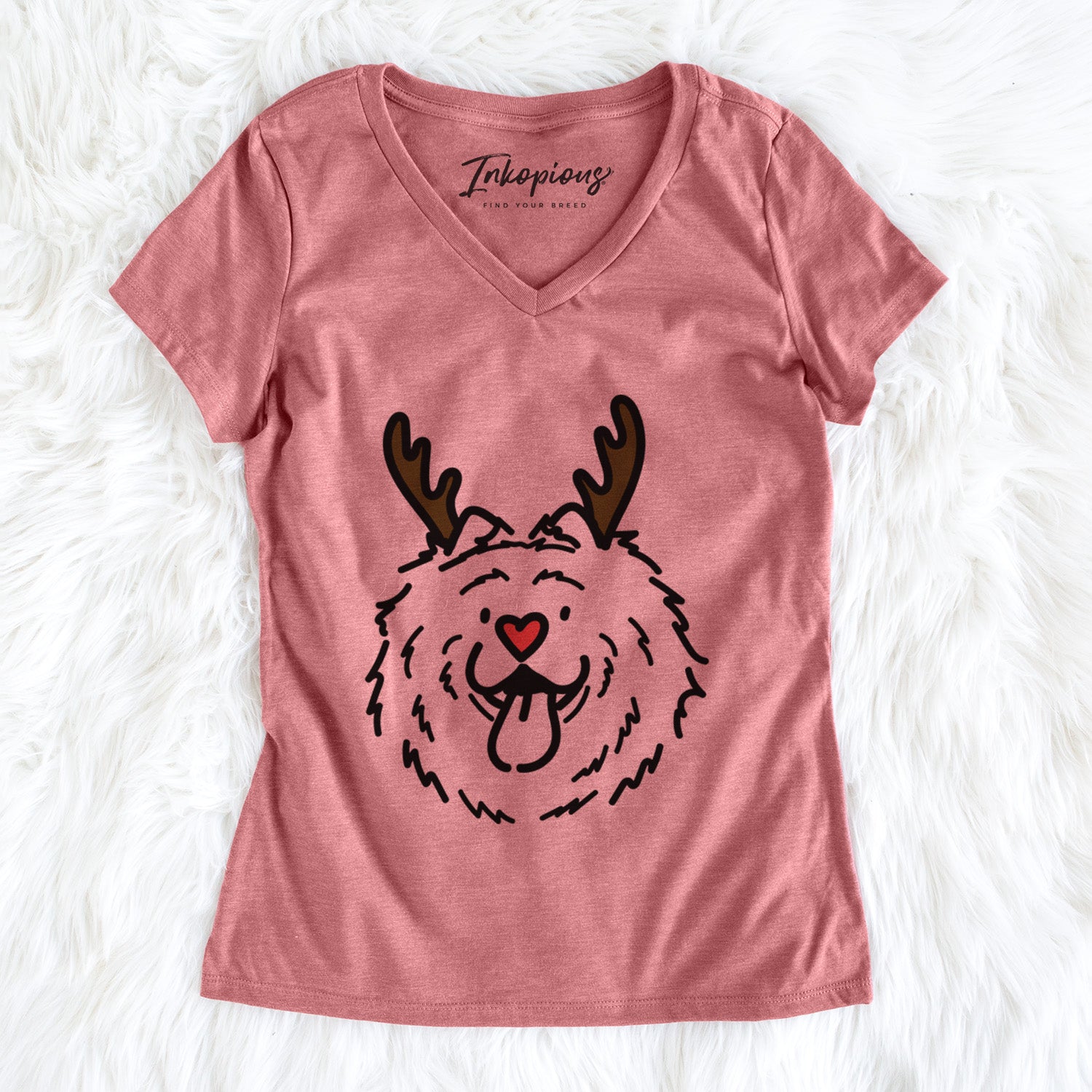 Red Nose Chow Chow - Bear - Women's Perfect V-neck Shirt