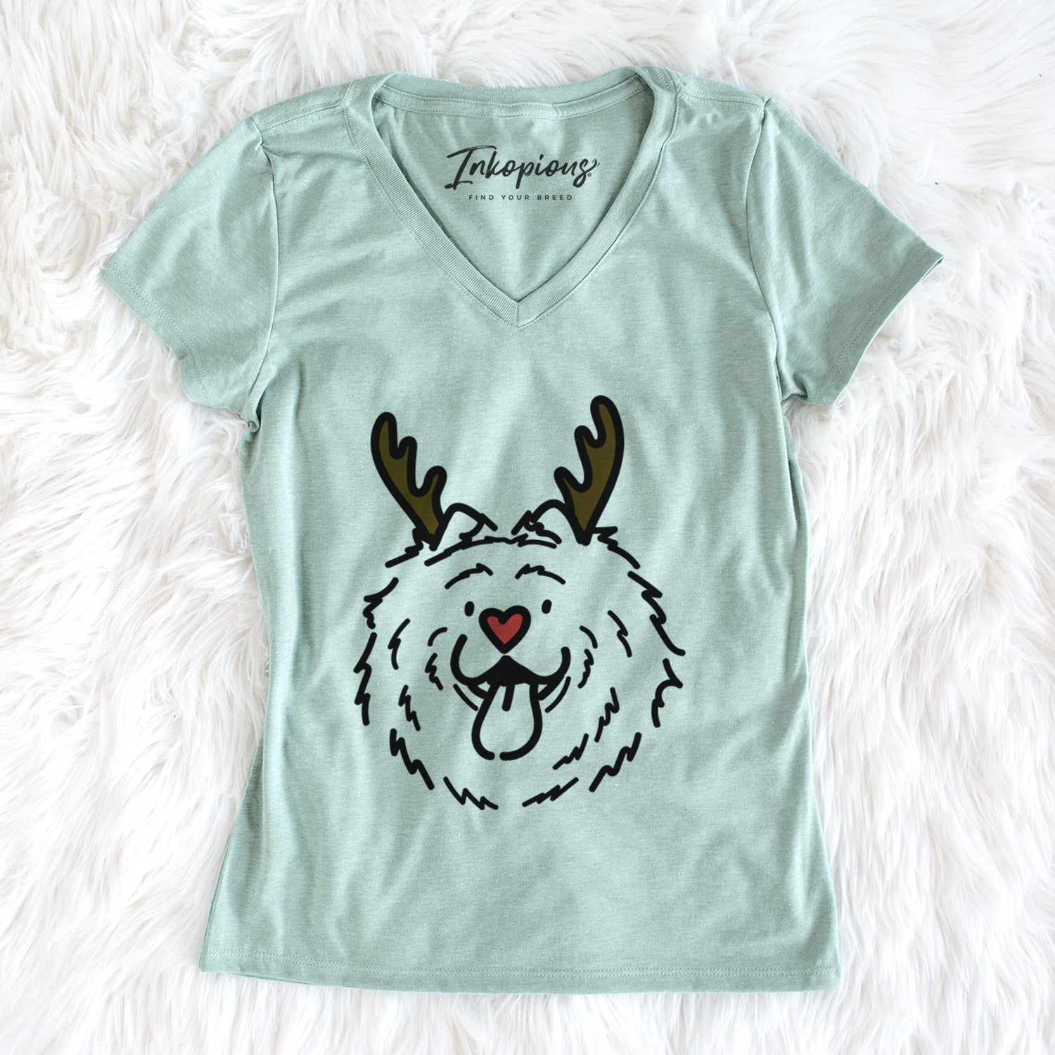 Red Nose Chow Chow - Bear - Women's Perfect V-neck Shirt