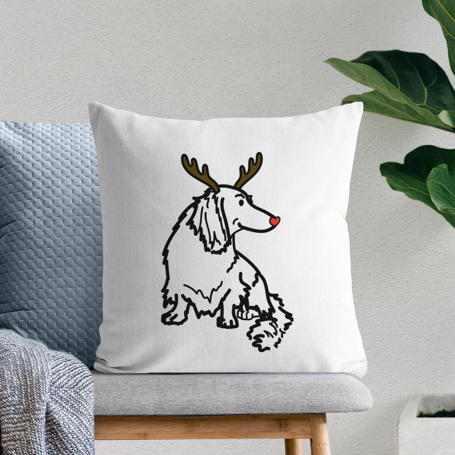 Love Always Dachshund - Bella - Throw Pillow Cover