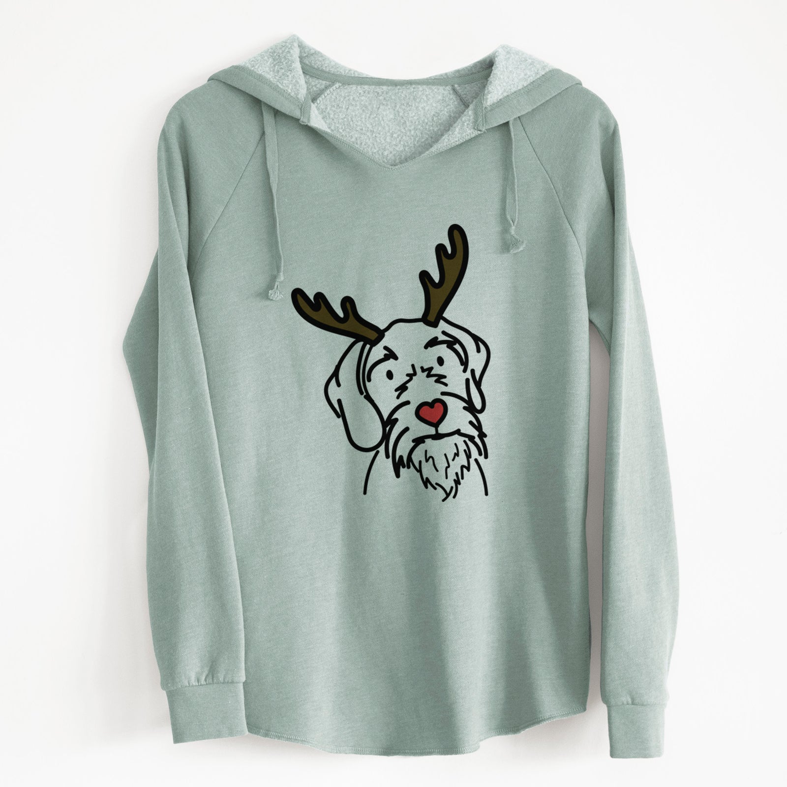 Red Nose German Wirehaired Pointer - Buck - Cali Wave Hooded Sweatshirt