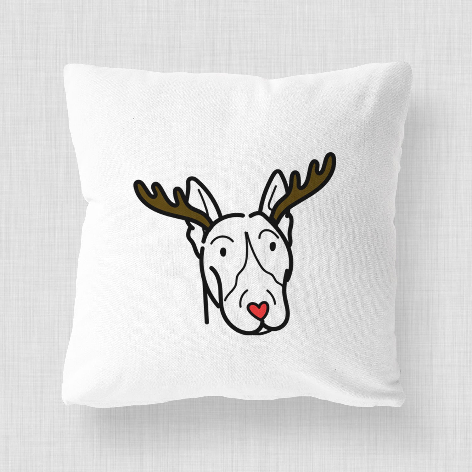 Love Always Bull Terrier - Throw Pillow Cover
