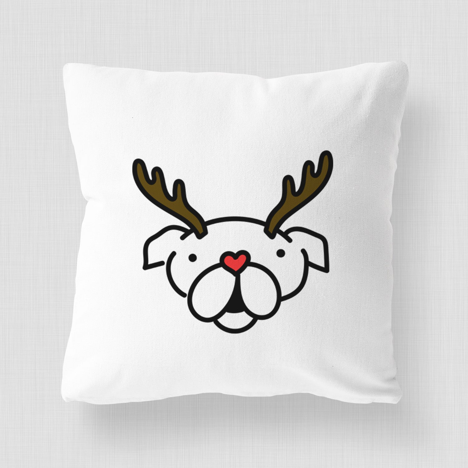 Love Always English Bulldog - Throw Pillow Cover