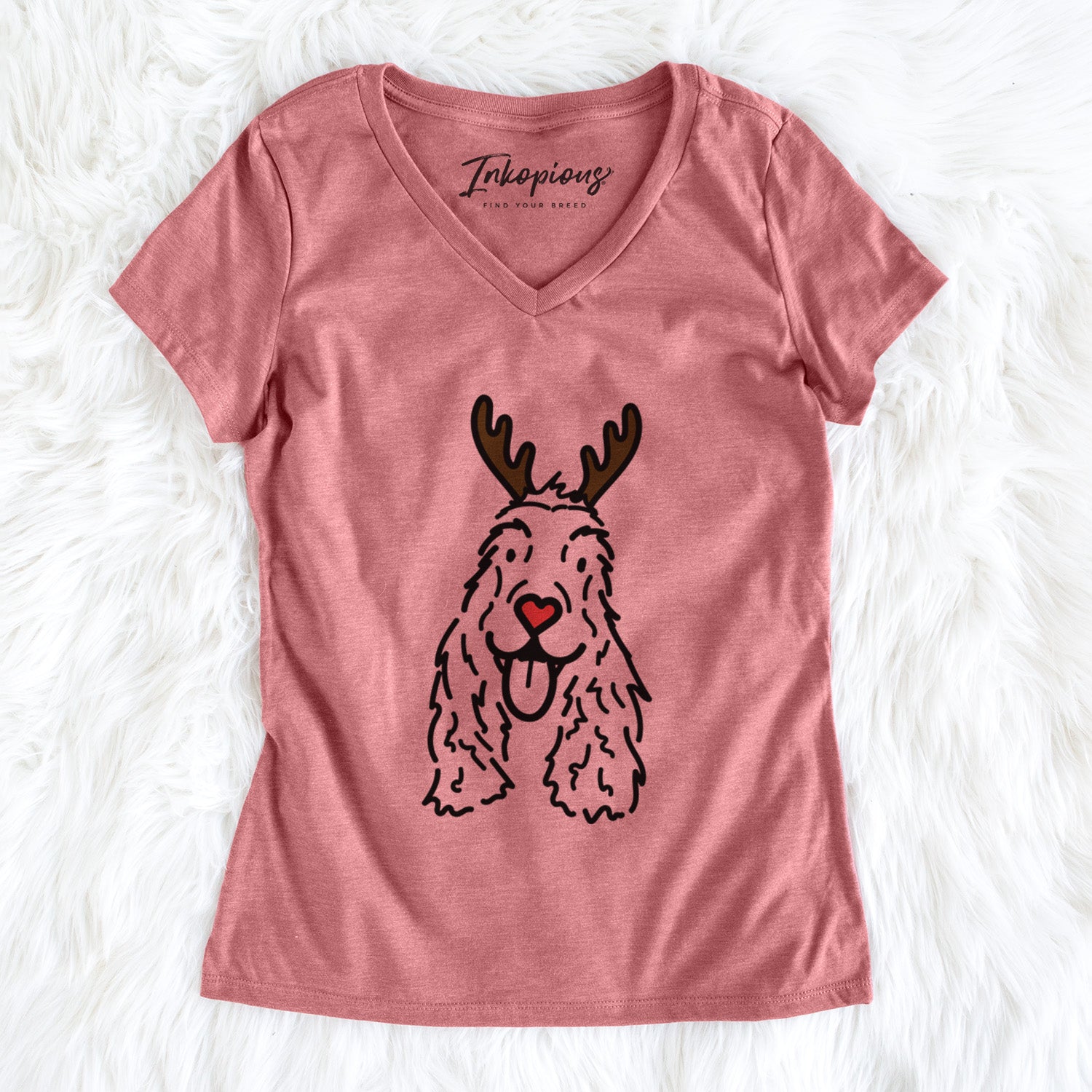 Red Nose English Cocker Spaniel - Dolly - Women's Perfect V-neck Shirt