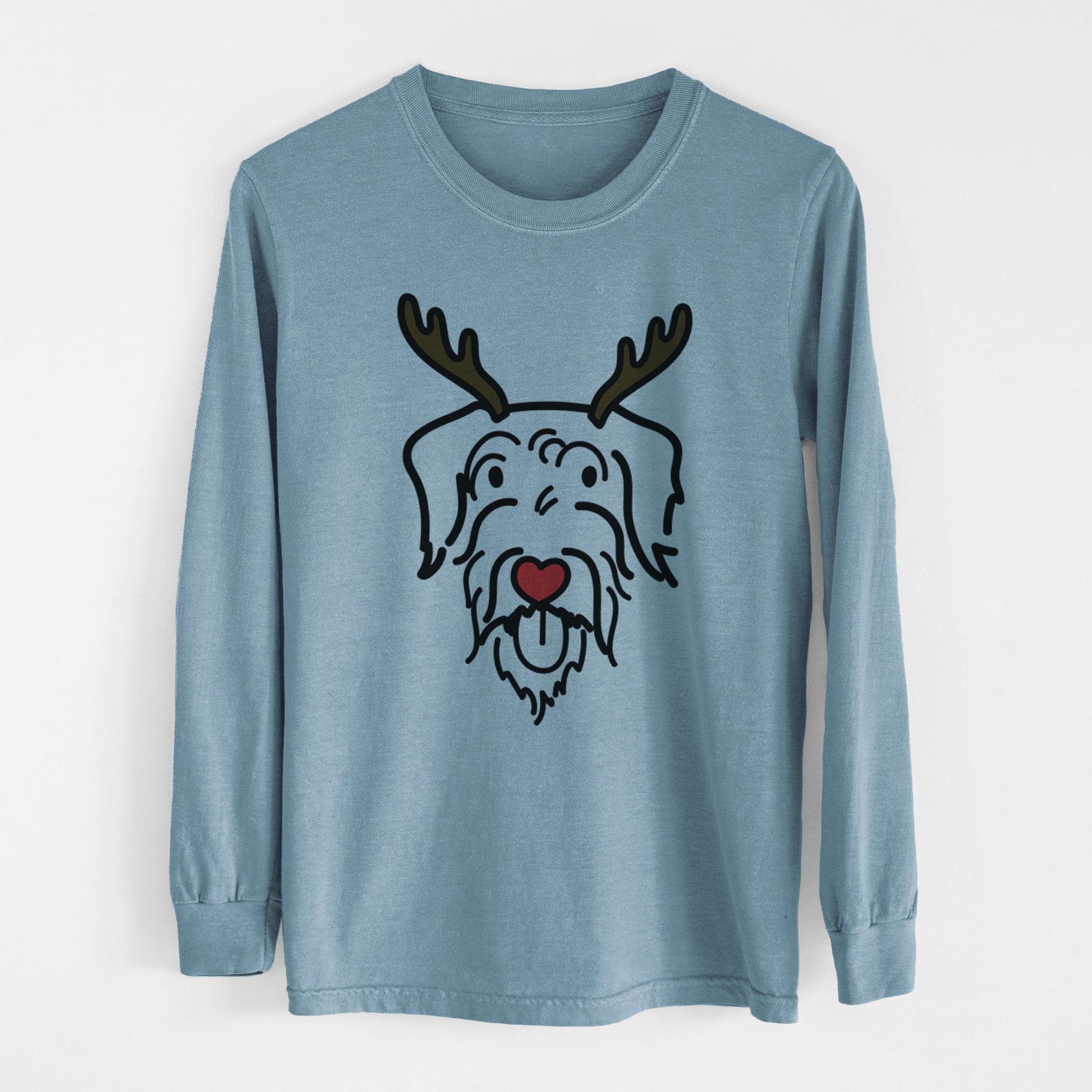 Red Nose Doodle - Dug - Heavyweight 100% Cotton Long Sleeve