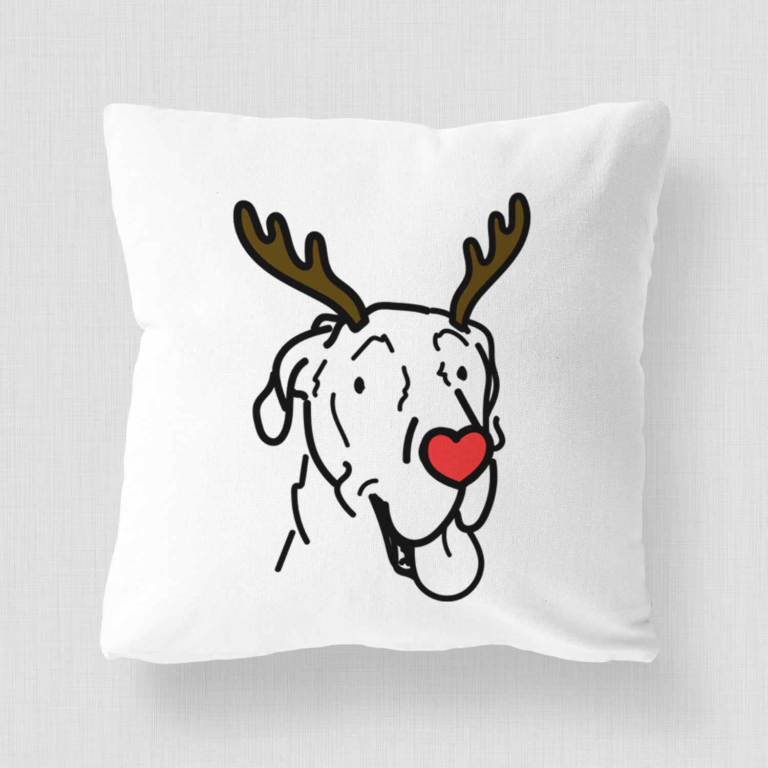 Love Always Great Dane - Duncan - Throw Pillow Cover