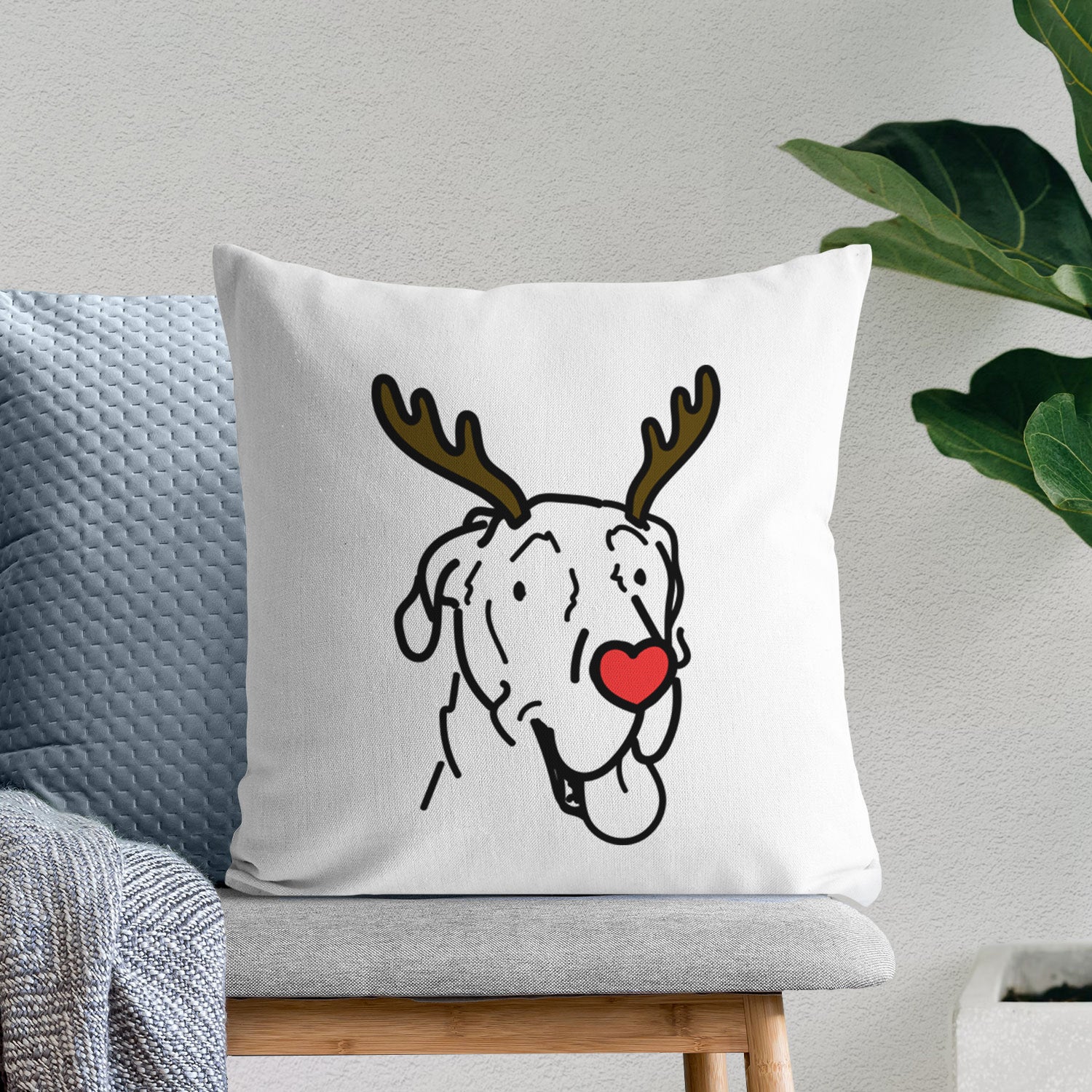 Love Always Great Dane - Duncan - Throw Pillow Cover
