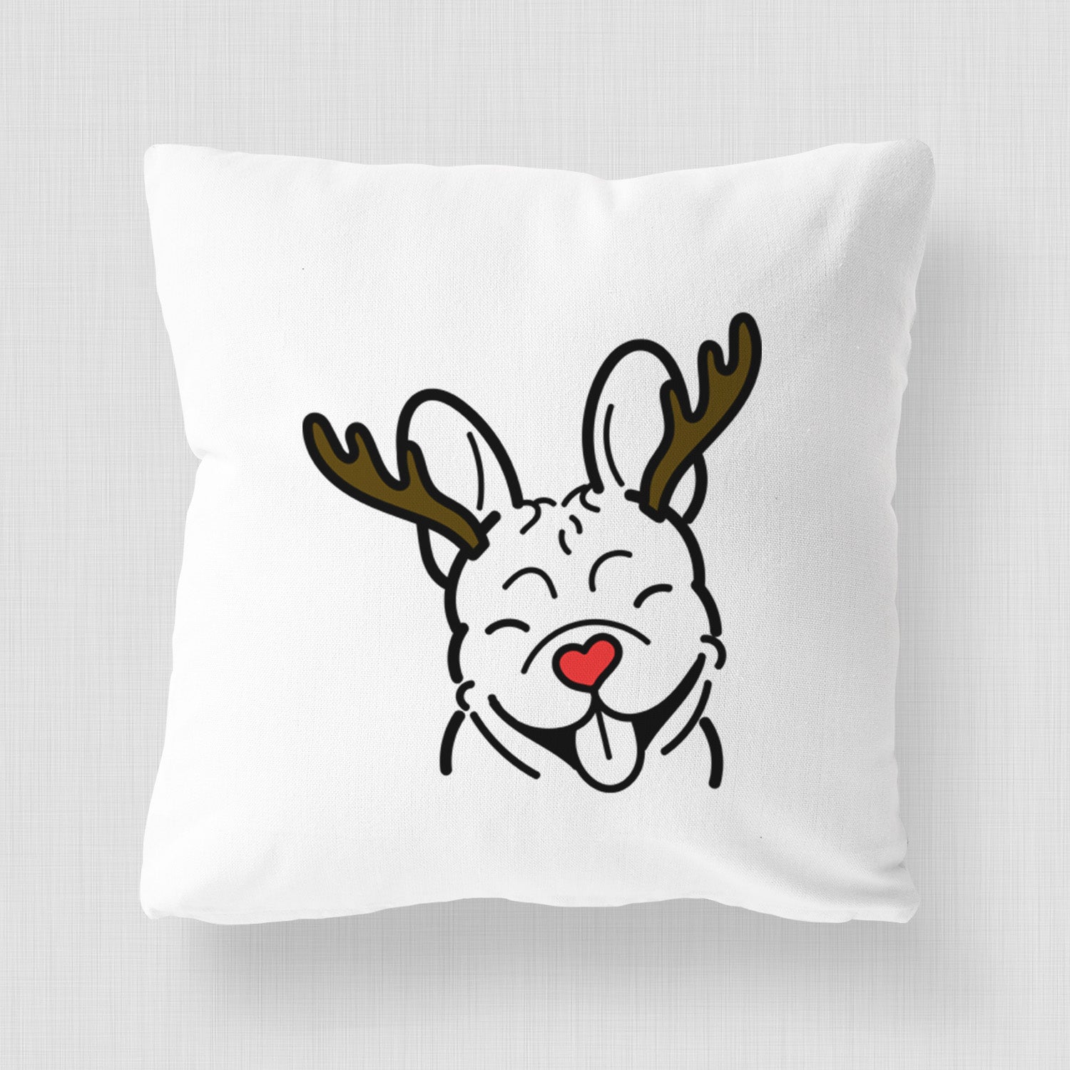 Love Always French Bulldog - Throw Pillow Cover