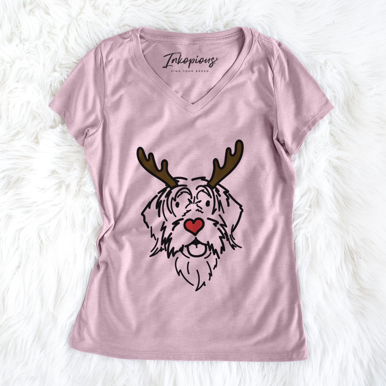 Red Nose Wirehaird Pointing Griffon - Gary - Women's Perfect V-neck Shirt