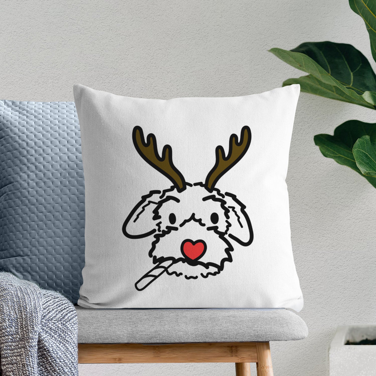 Love Always Poodle Mix - Gomer - Throw Pillow Cover