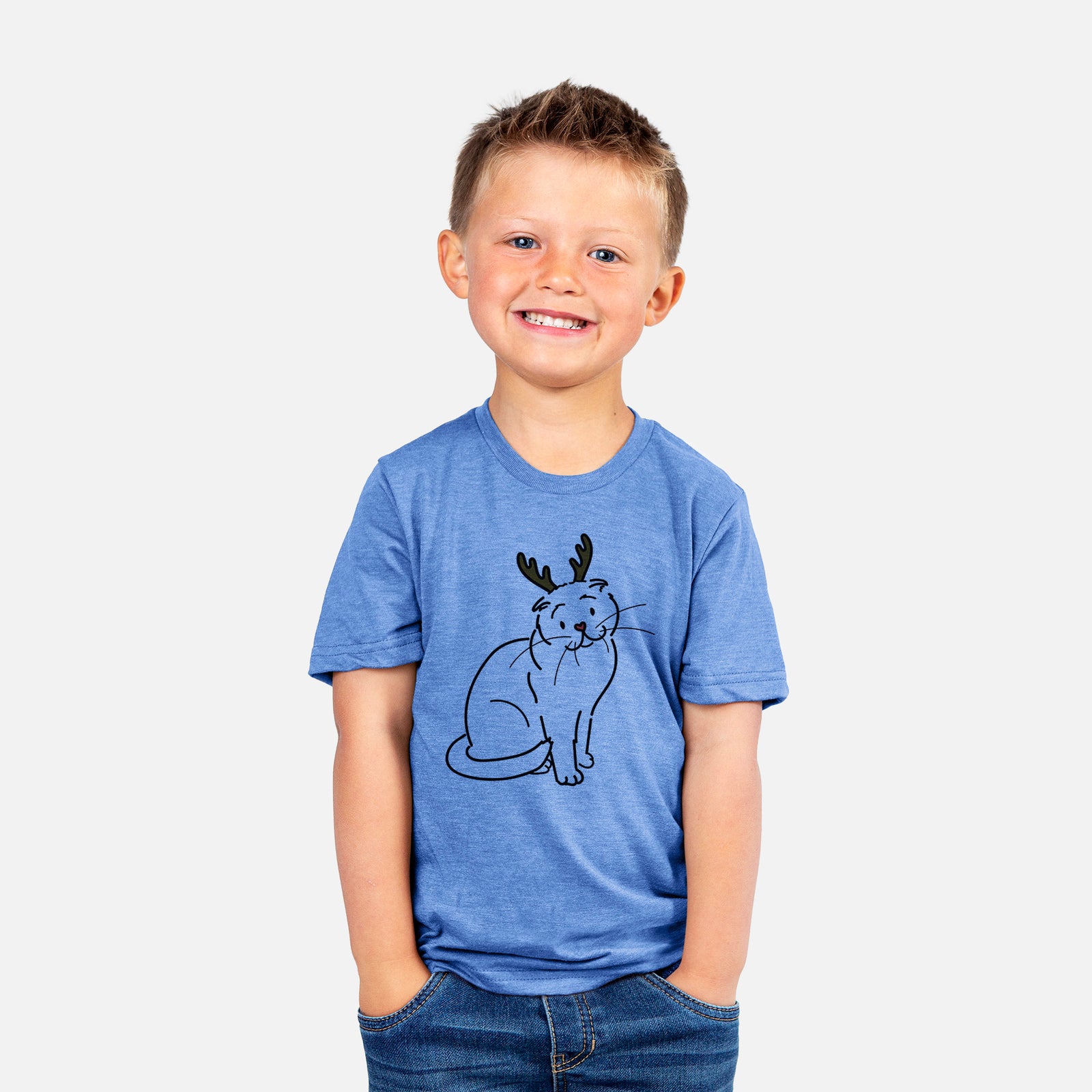 Red Nose Scottish Fold Cat - Hank - Kids/Youth/Toddler Shirt