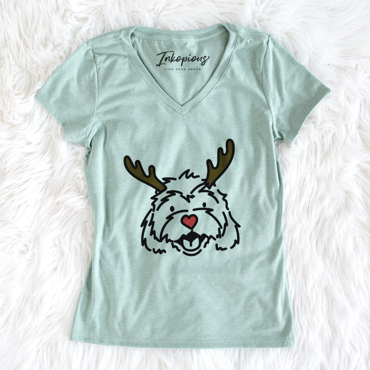 Red Nose Cavachon - Harry - Women's Perfect V-neck Shirt