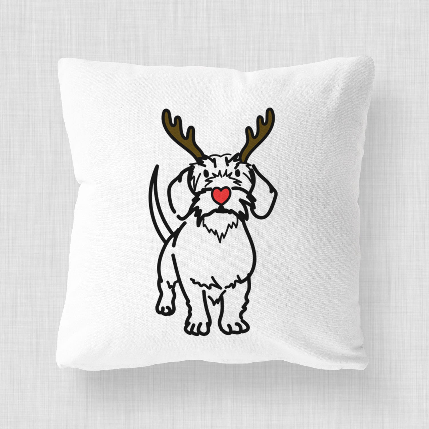 Love Always Wire Dachshund - Henry - Throw Pillow Cover