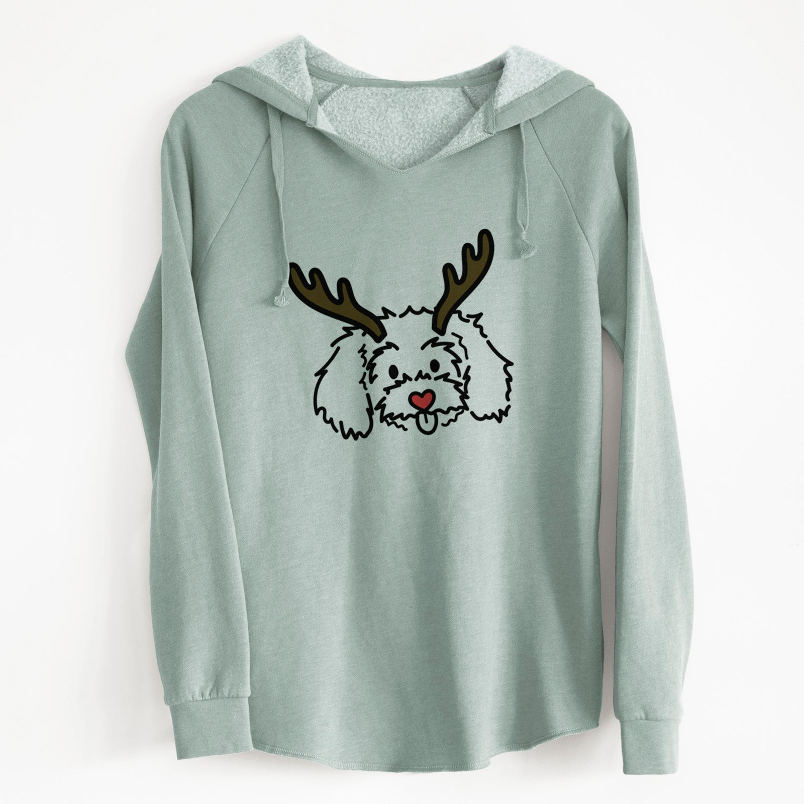 Red Nose Maltipoo - Holly - Cali Wave Hooded Sweatshirt