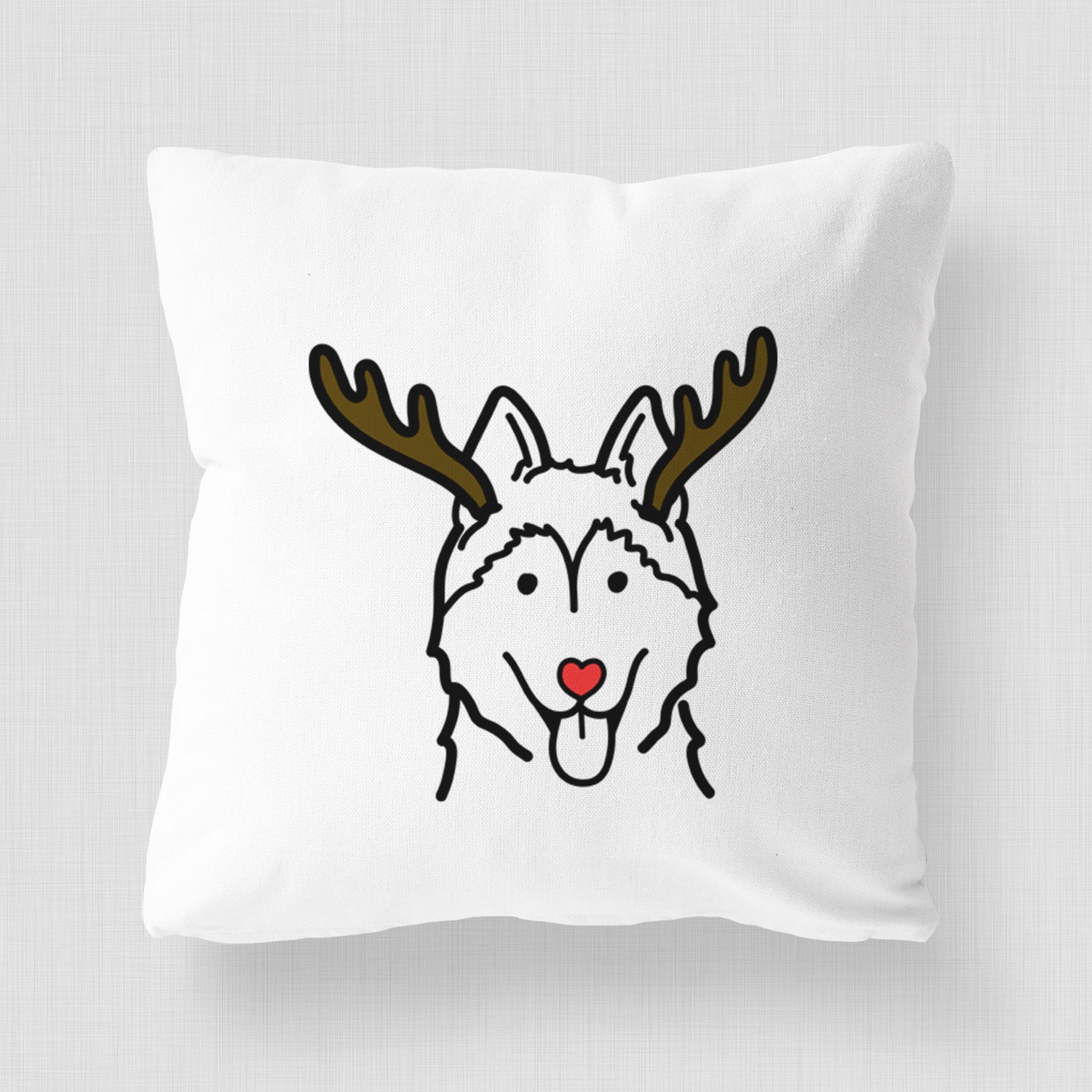 Love Always Siberian Husky - Throw Pillow Cover