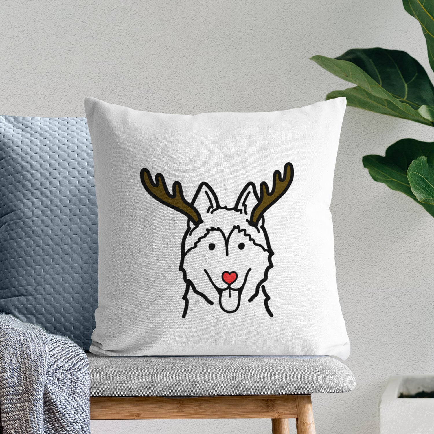 Love Always Siberian Husky - Throw Pillow Cover