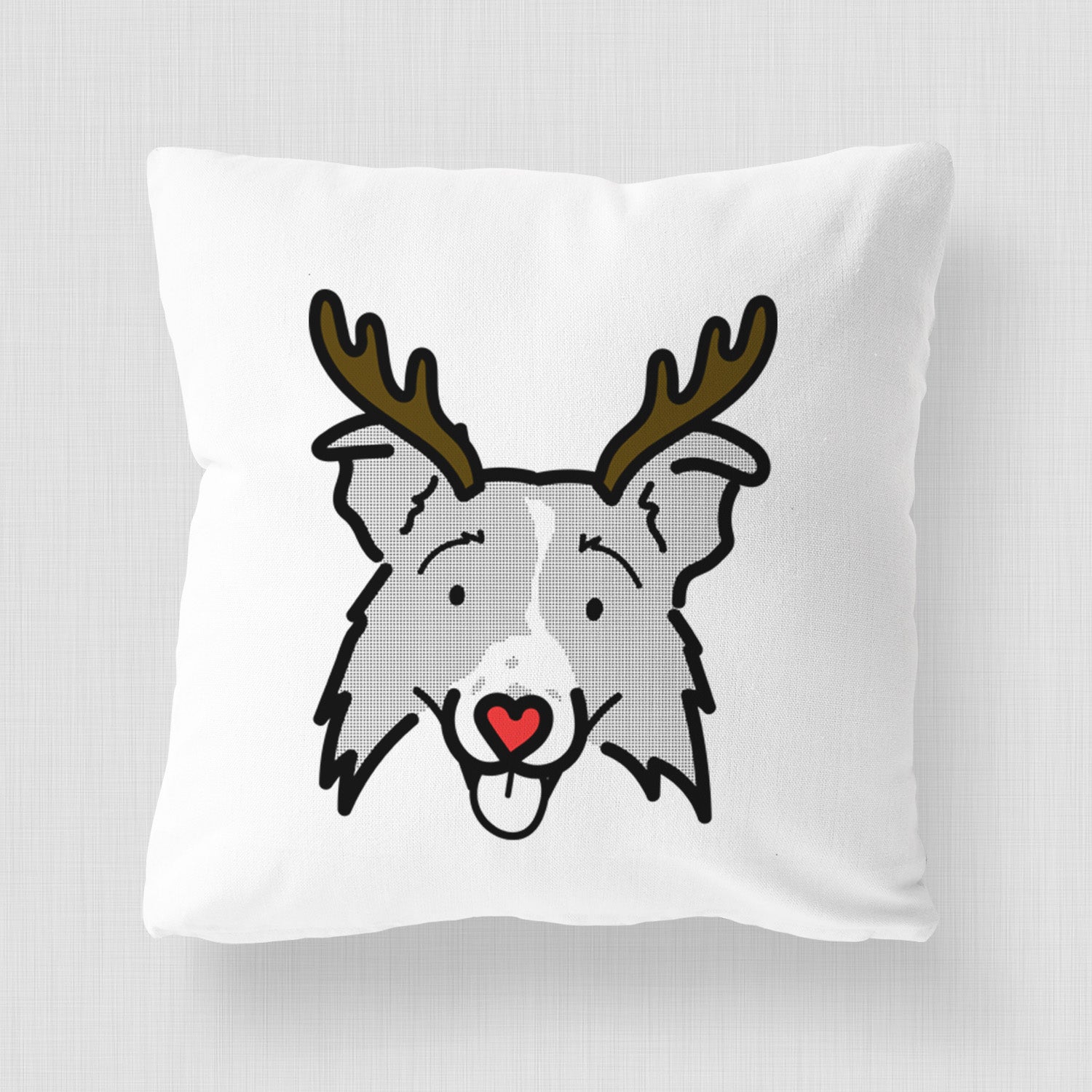 Love Always Border Collie 2.0 - Jam - Throw Pillow Cover