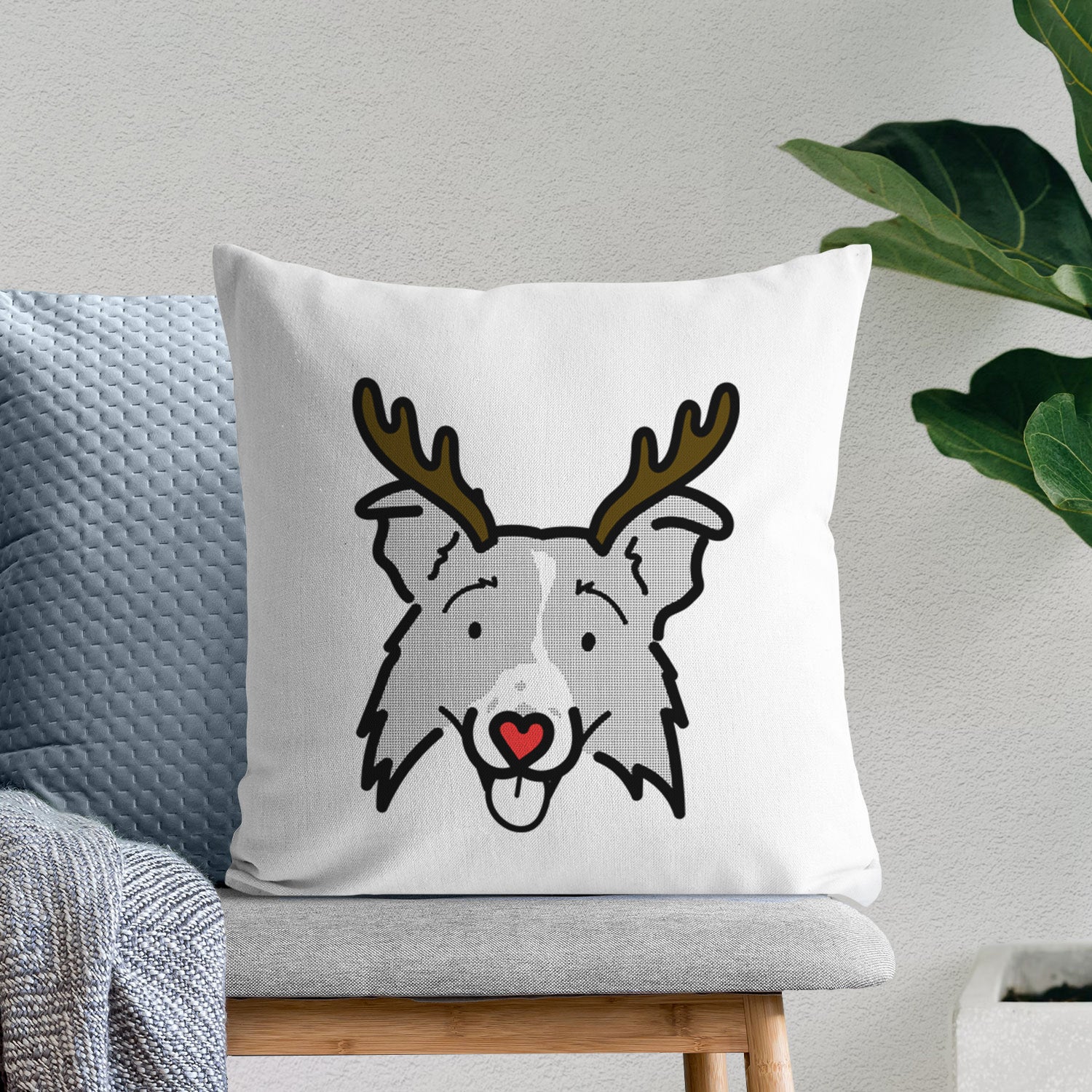 Love Always Border Collie 2.0 - Jam - Throw Pillow Cover