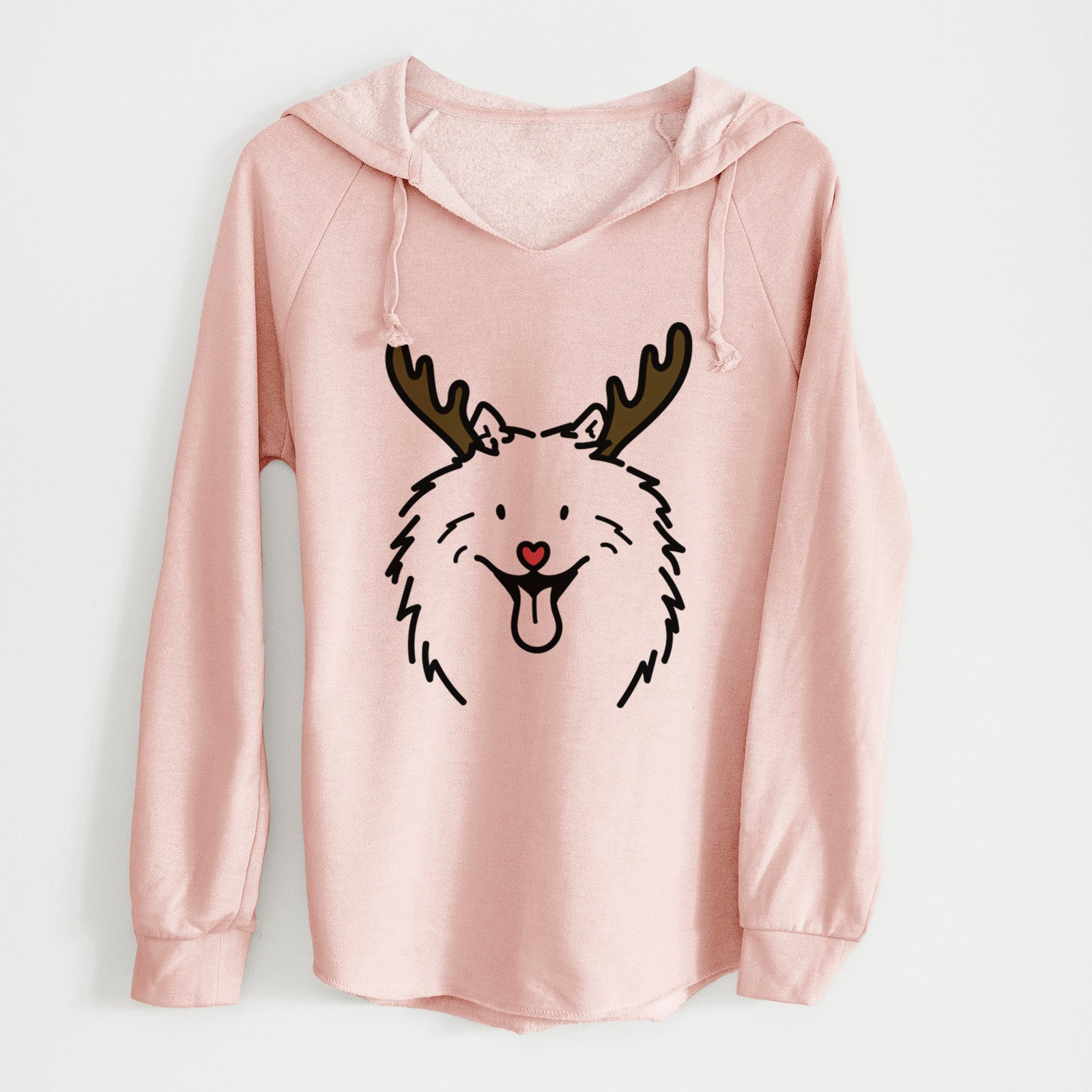 Red Nose Samoyed - Johnny - Cali Wave Hooded Sweatshirt