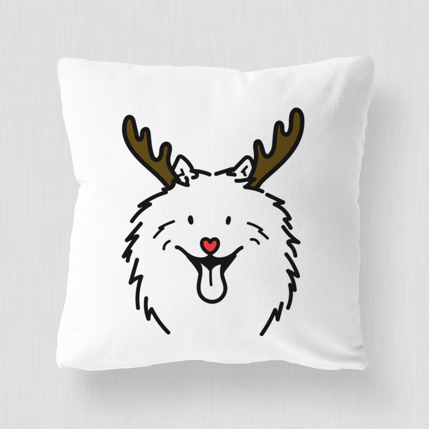 Love Always Samoyed - Johnny - Throw Pillow Cover