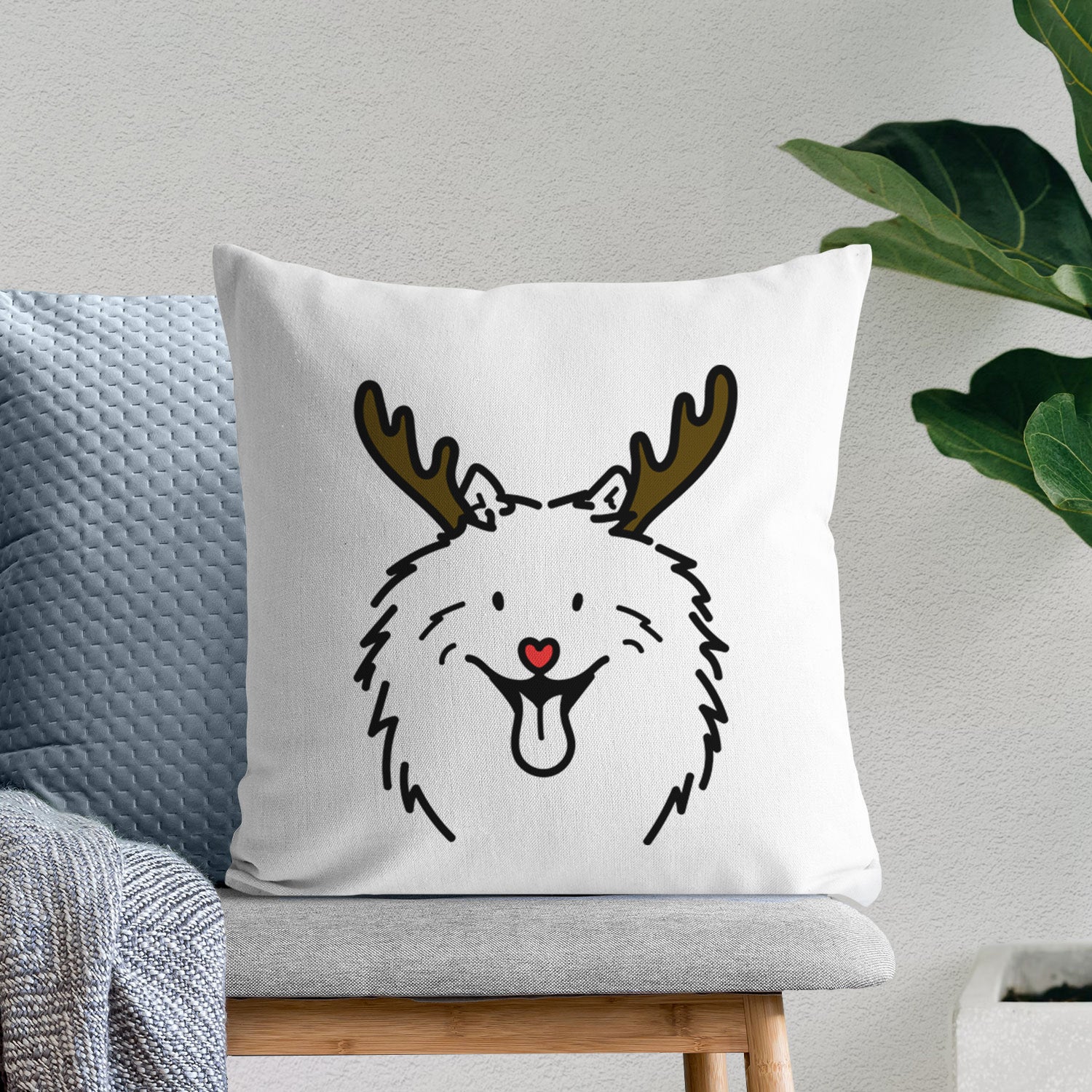Love Always Samoyed - Johnny - Throw Pillow Cover