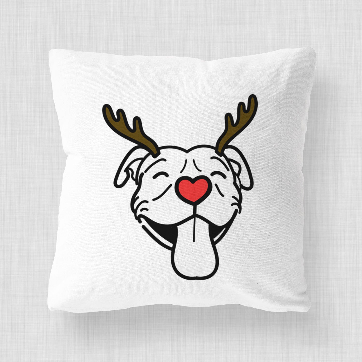Love Always Pitbull - Louie - Throw Pillow Cover