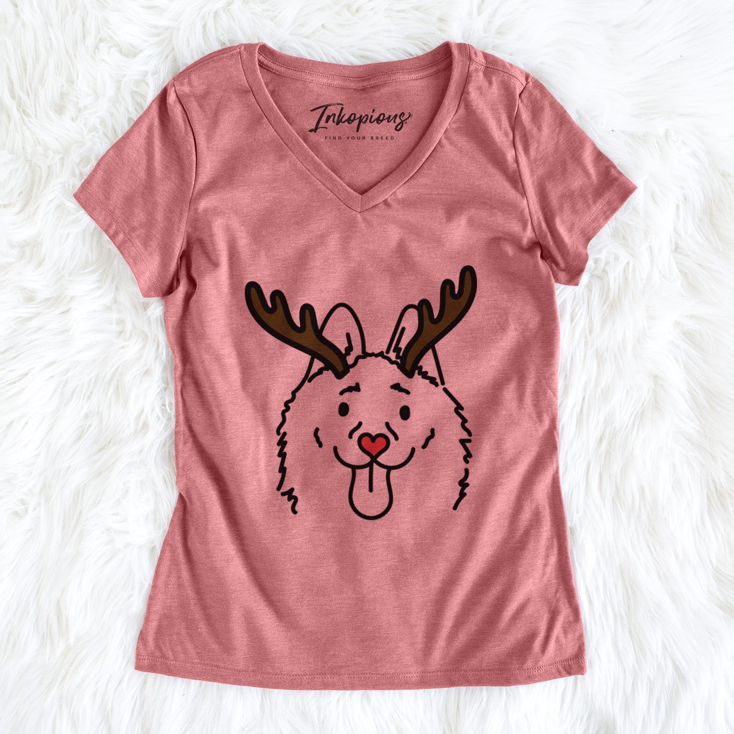 Red Nose Schipperke - Meeko - Women's Perfect V-neck Shirt